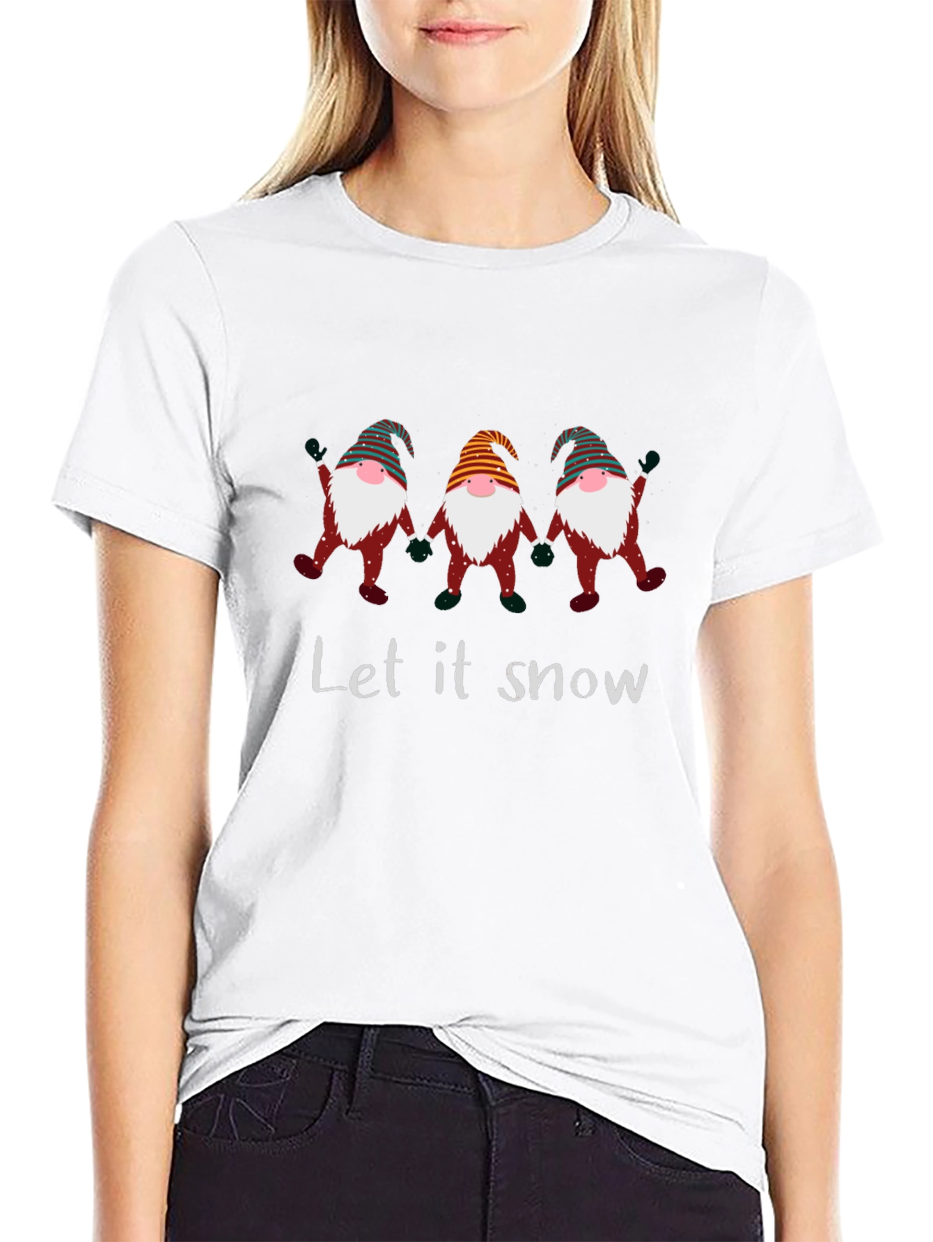 Let It Snow Christmas Gnome T-Shirt