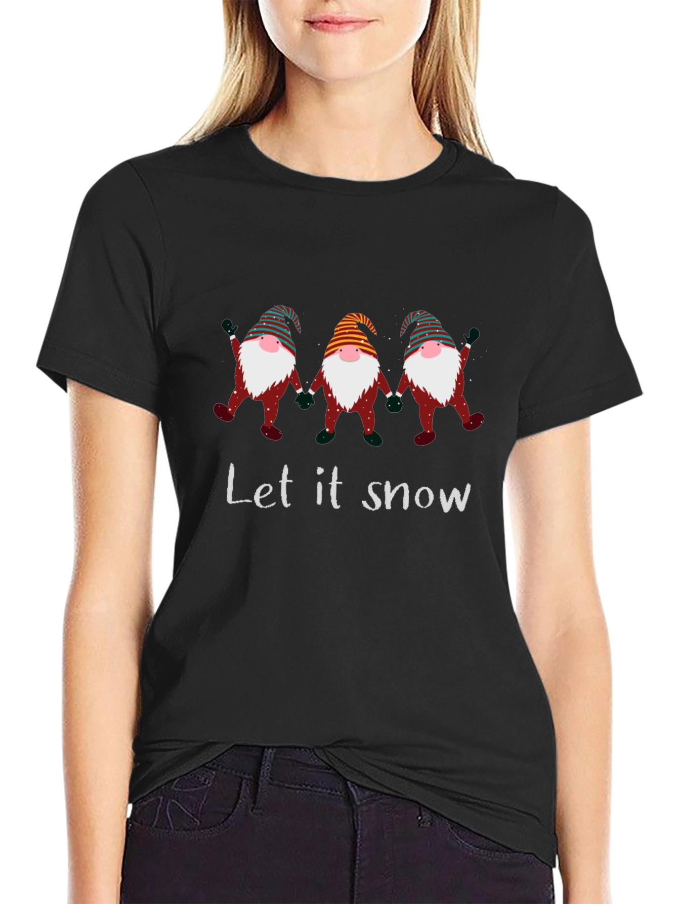 Let It Snow Christmas Gnome T-Shirt