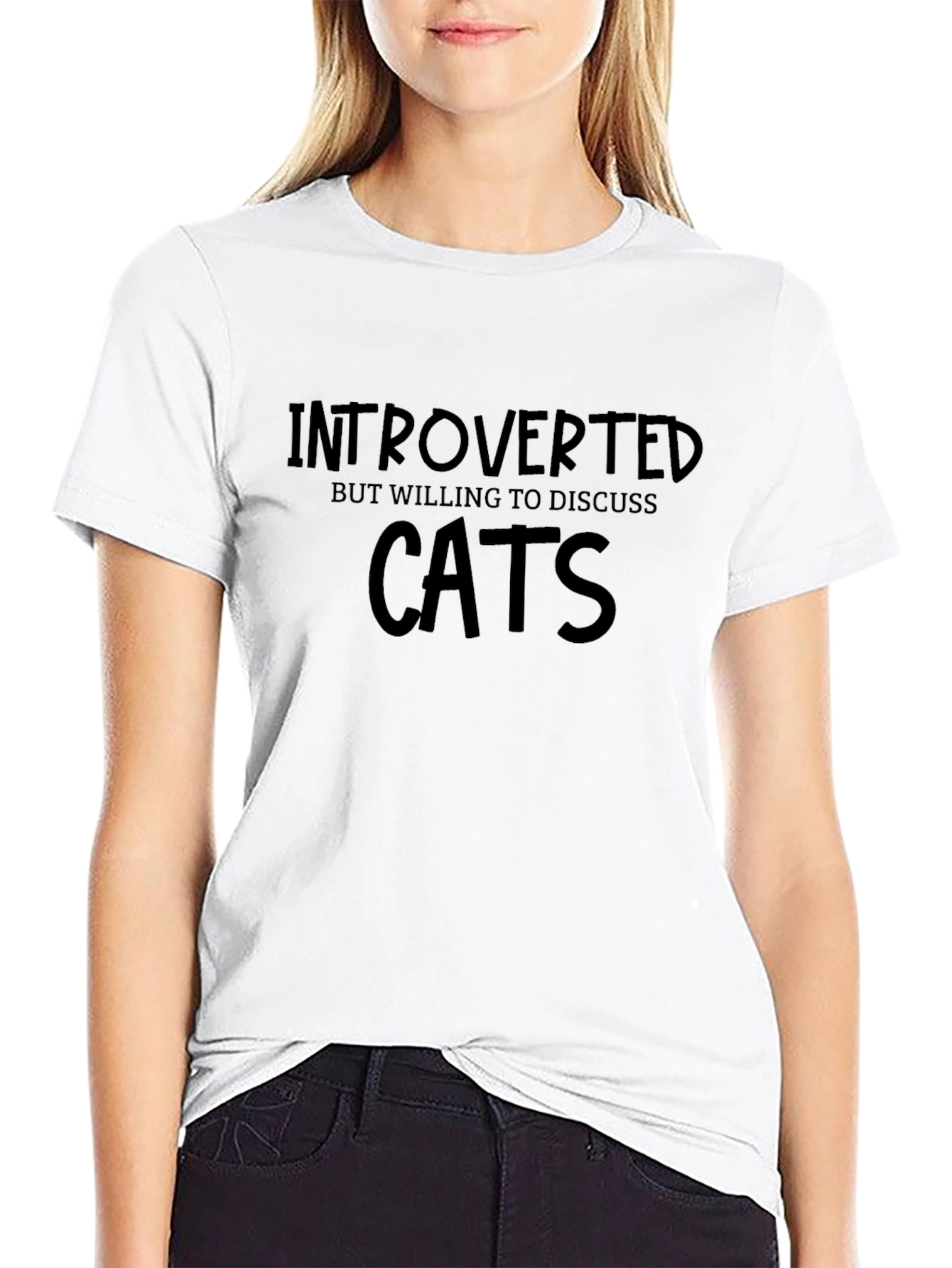 Introverted Cat Lover T-Shirt - Soft Cotton Blend
