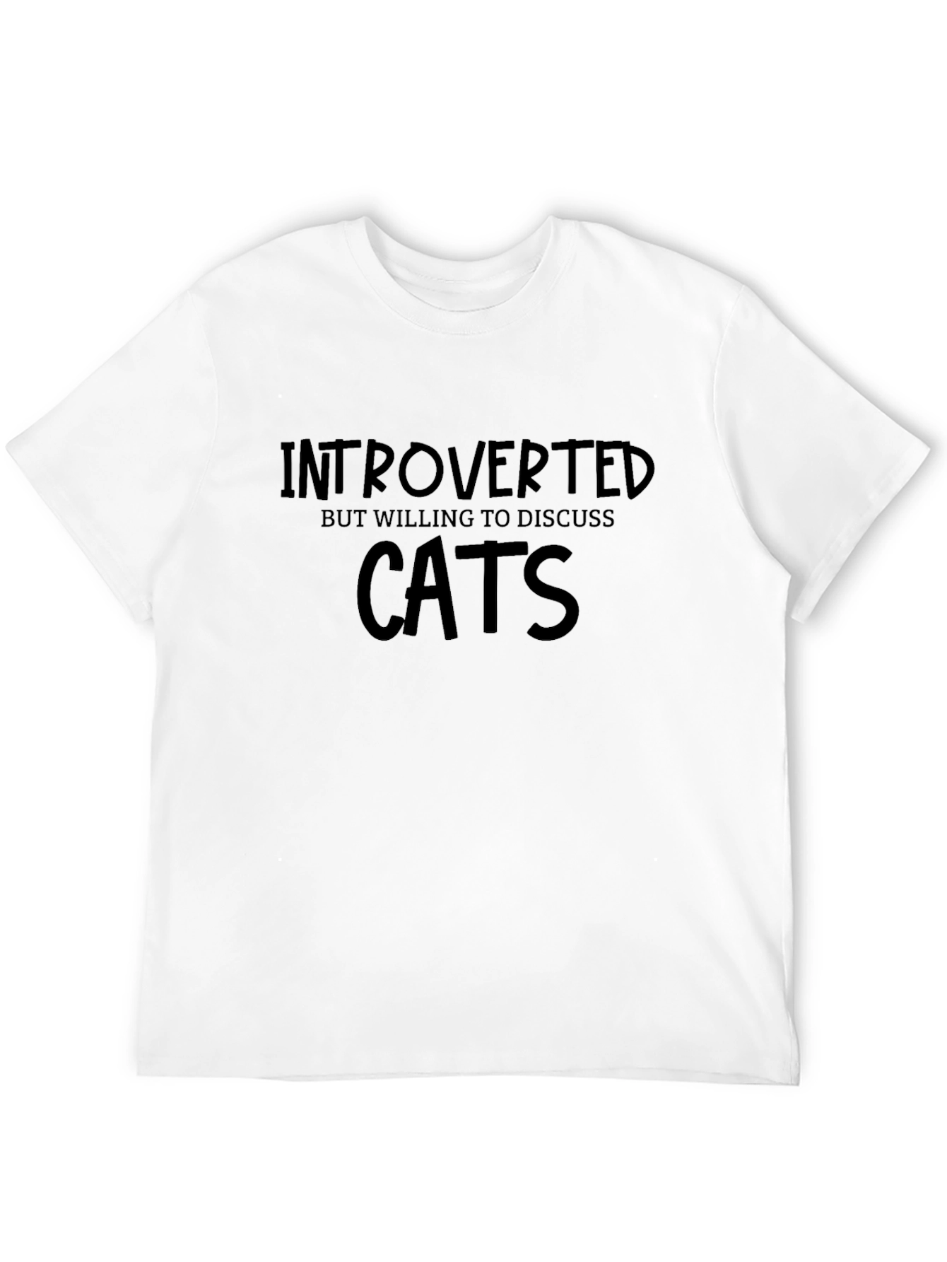 Introverted Cat Lover T-Shirt - Soft Cotton Blend