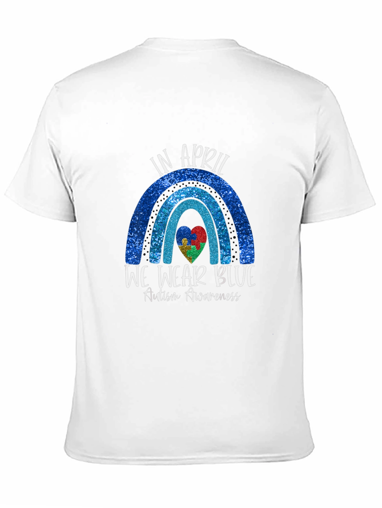 Autism Awareness Blue Rainbow T-Shirt
