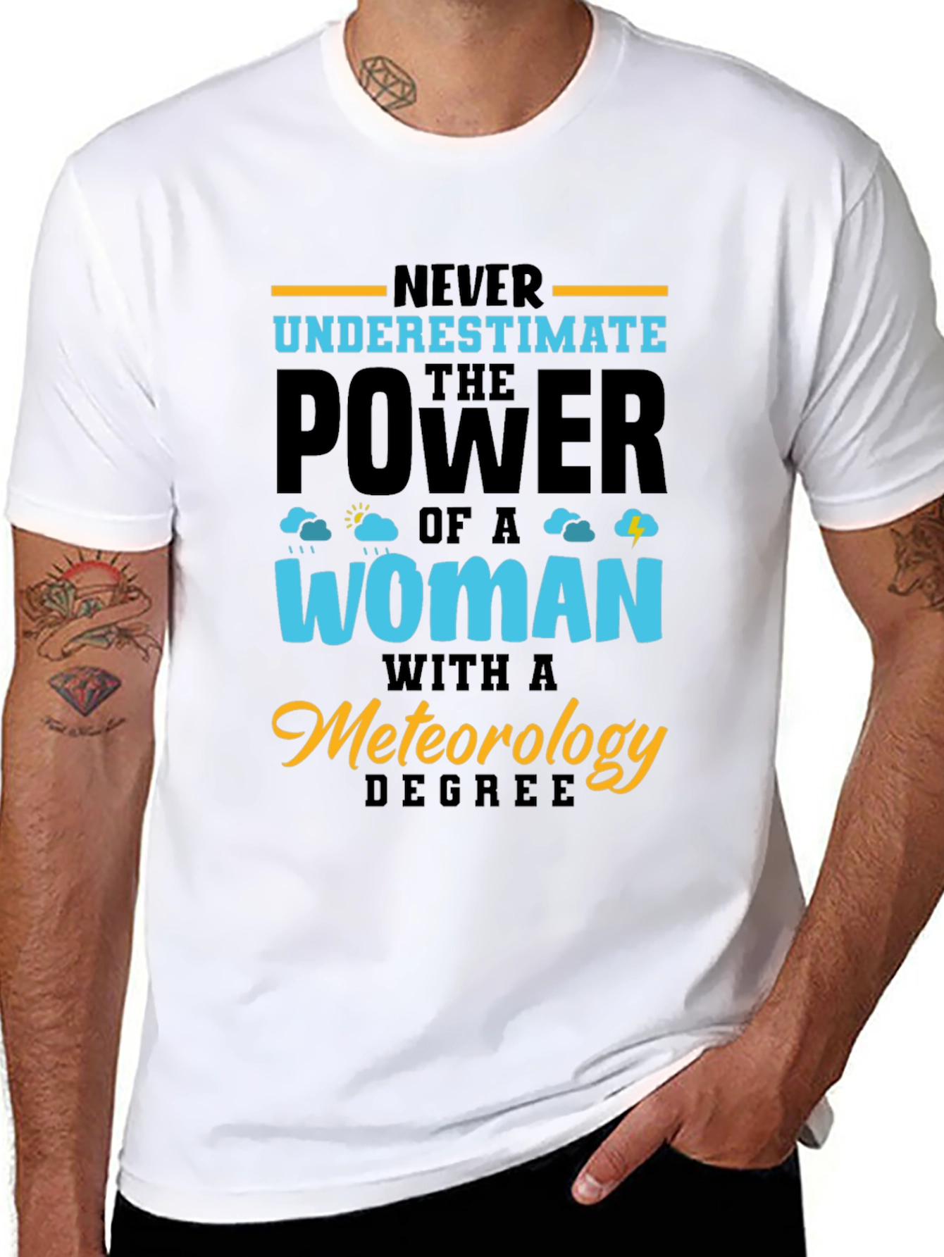 Meteorology Degree Womans Power Graphic T-Shirt
