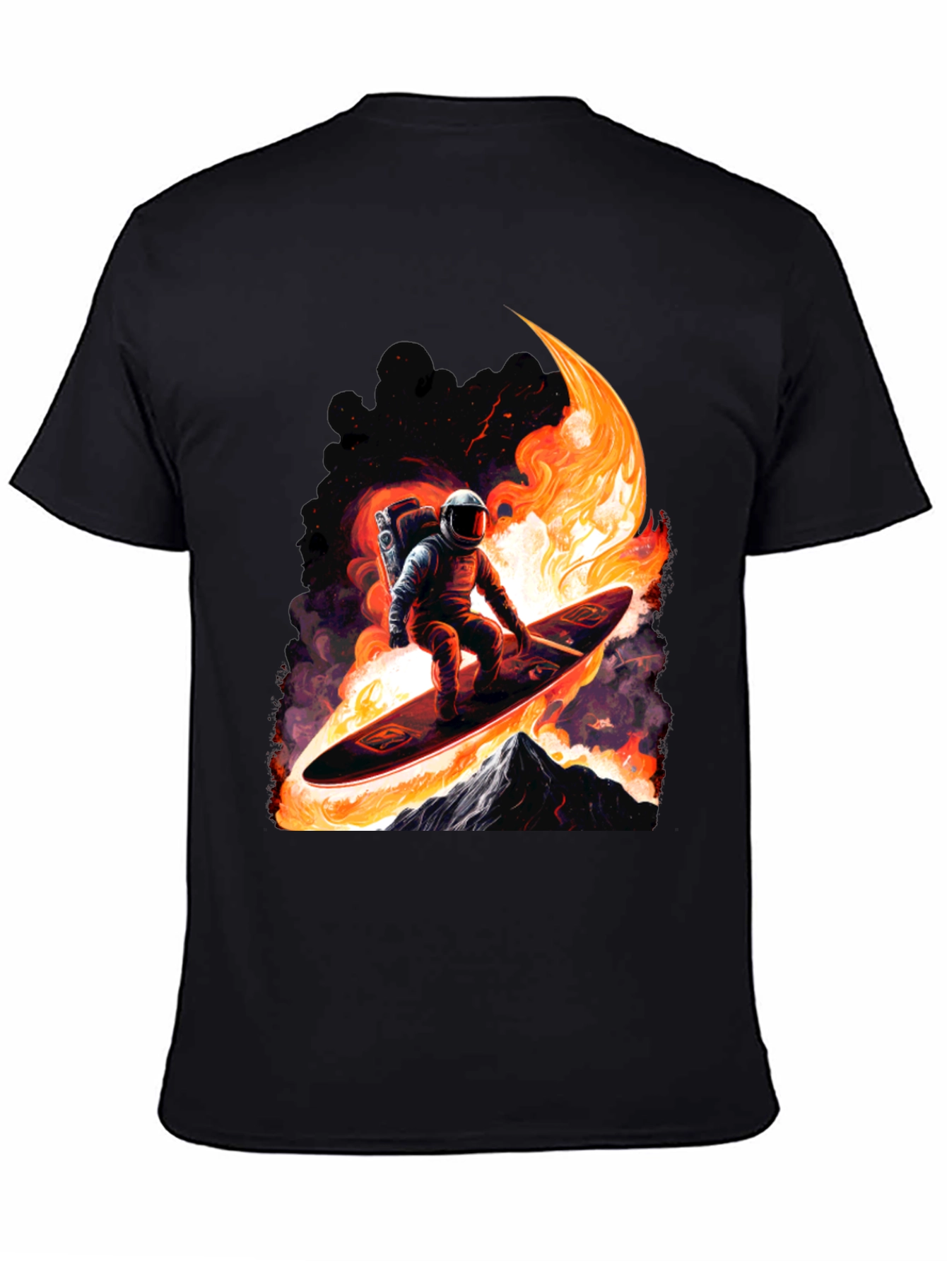 Astronaut Surfer Graphic Tee - Black