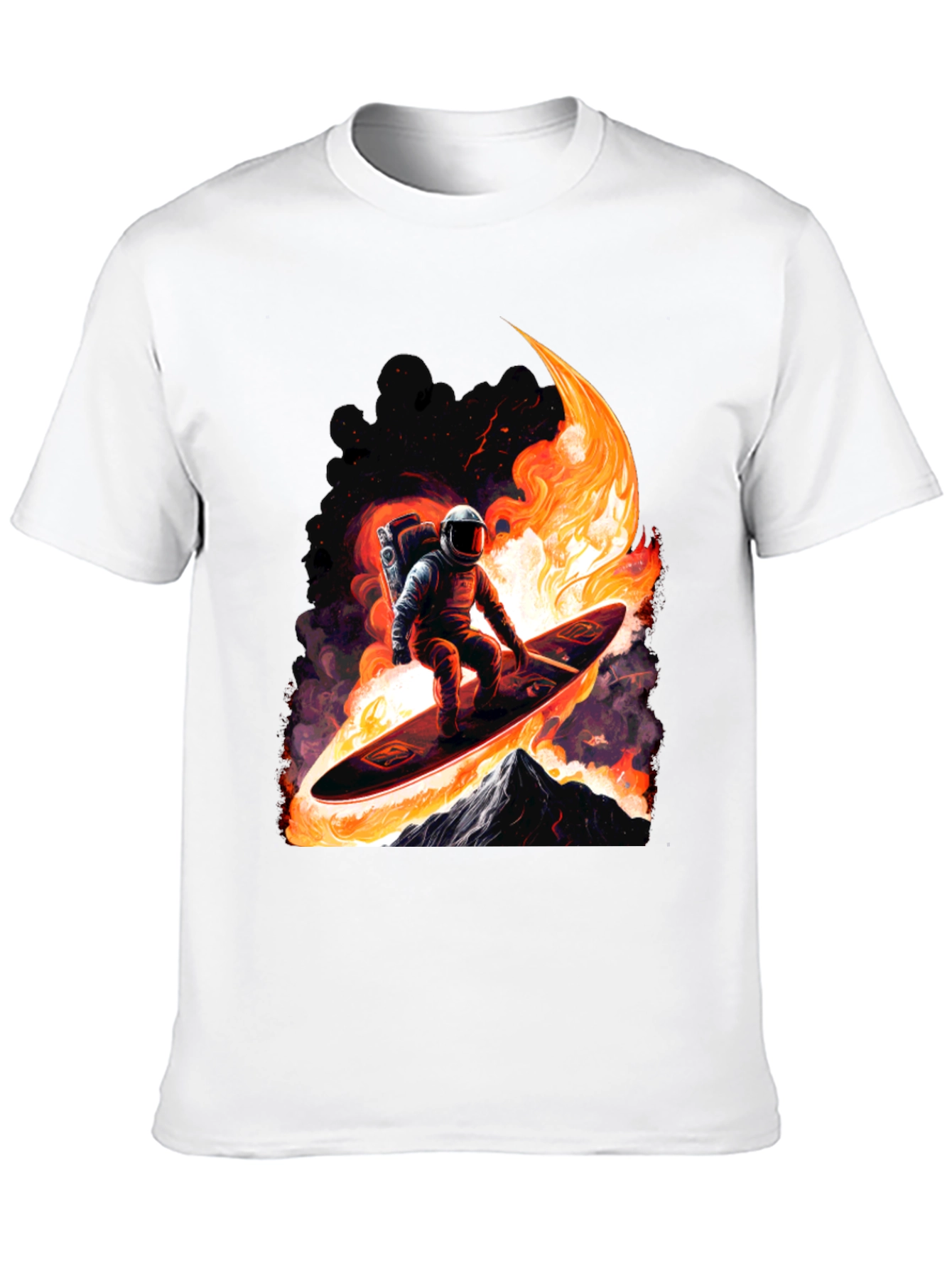 Astronaut Surfer Graphic Tee - Black
