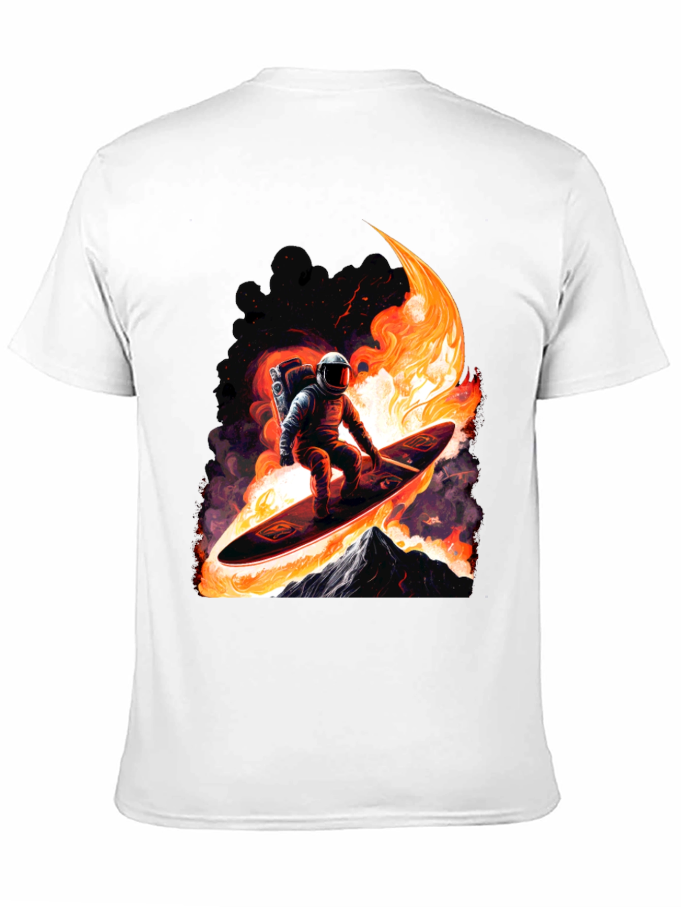 Astronaut Surfer Graphic Tee - Black
