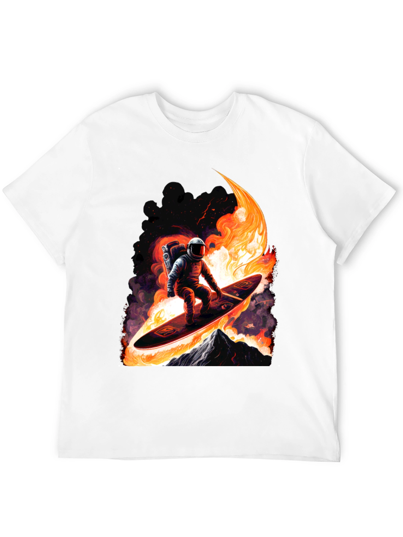Astronaut Surfer Graphic Tee - Black