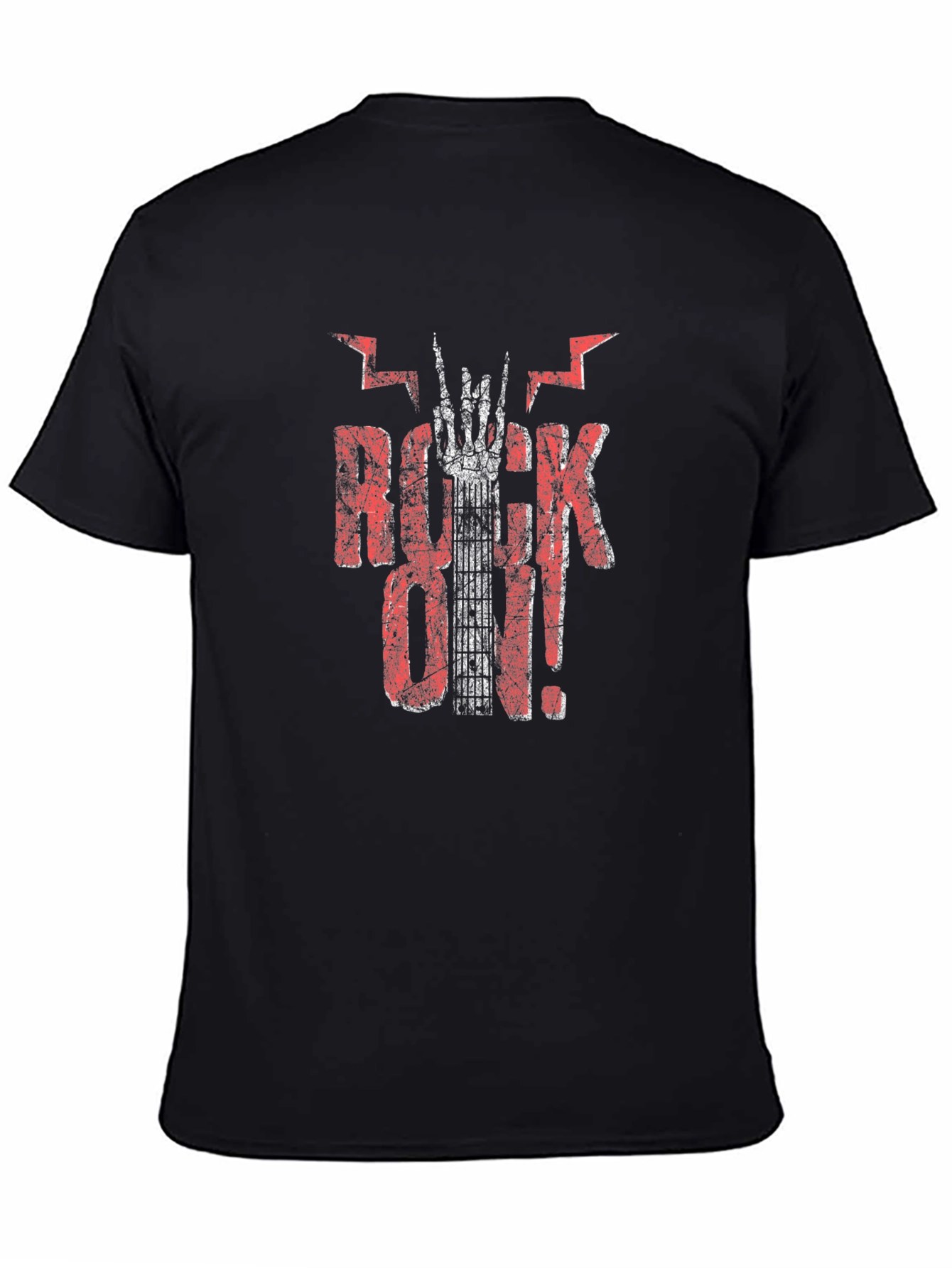 Rock On! Graphic Tee - Black Cotton T-Shirt