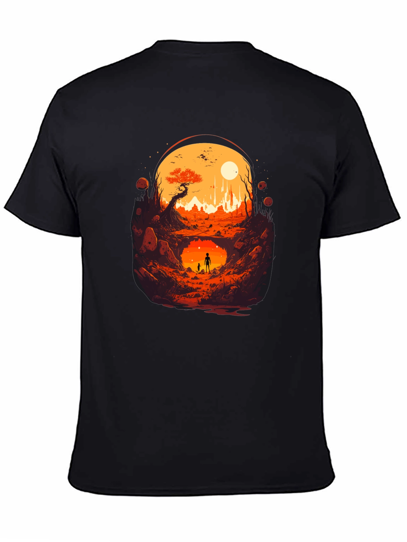 Graphic Print Tee - Surreal Landscape Design