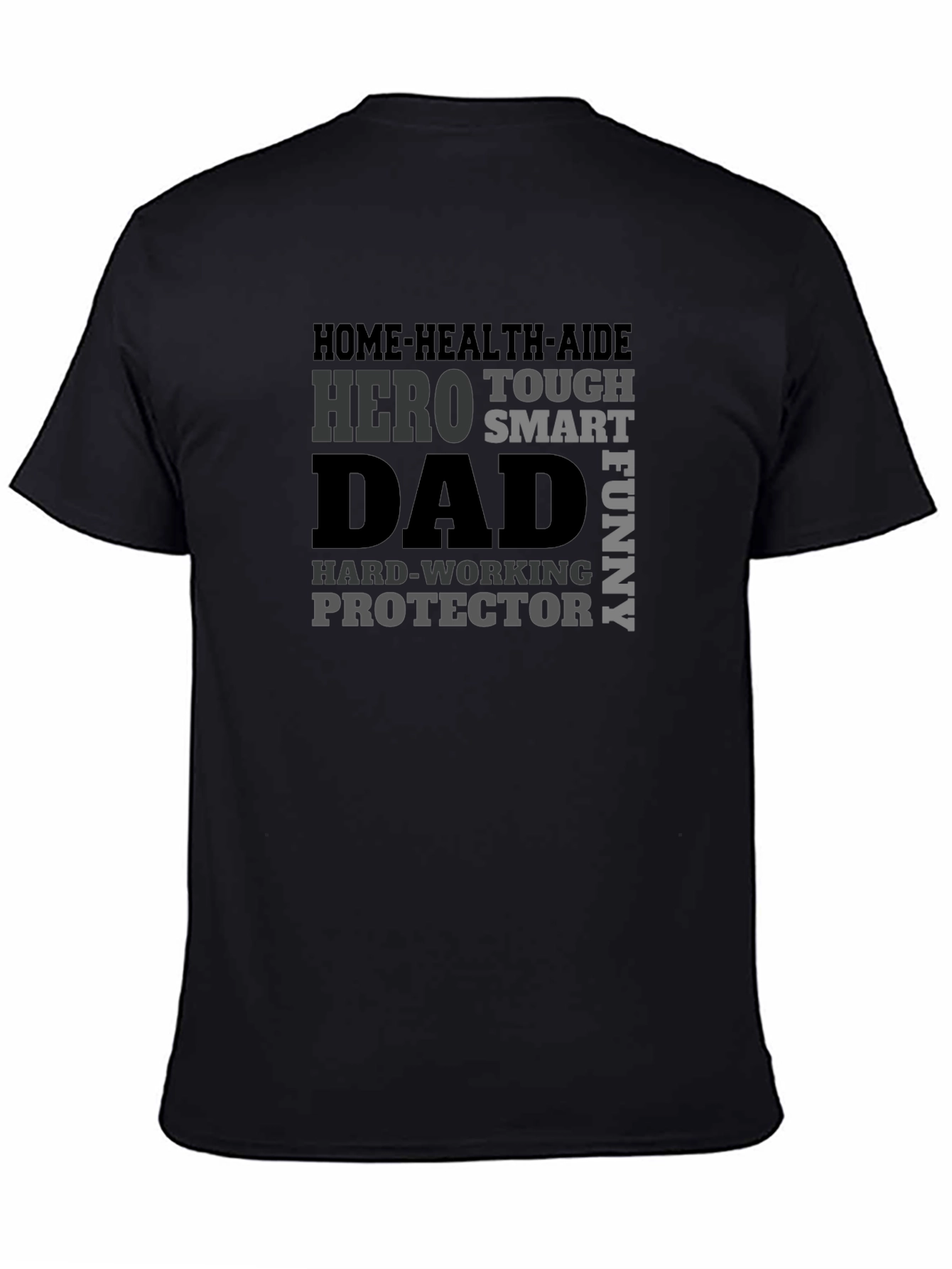 Dad Hero Graphic Tee - Black Cotton Blend T-Shirt