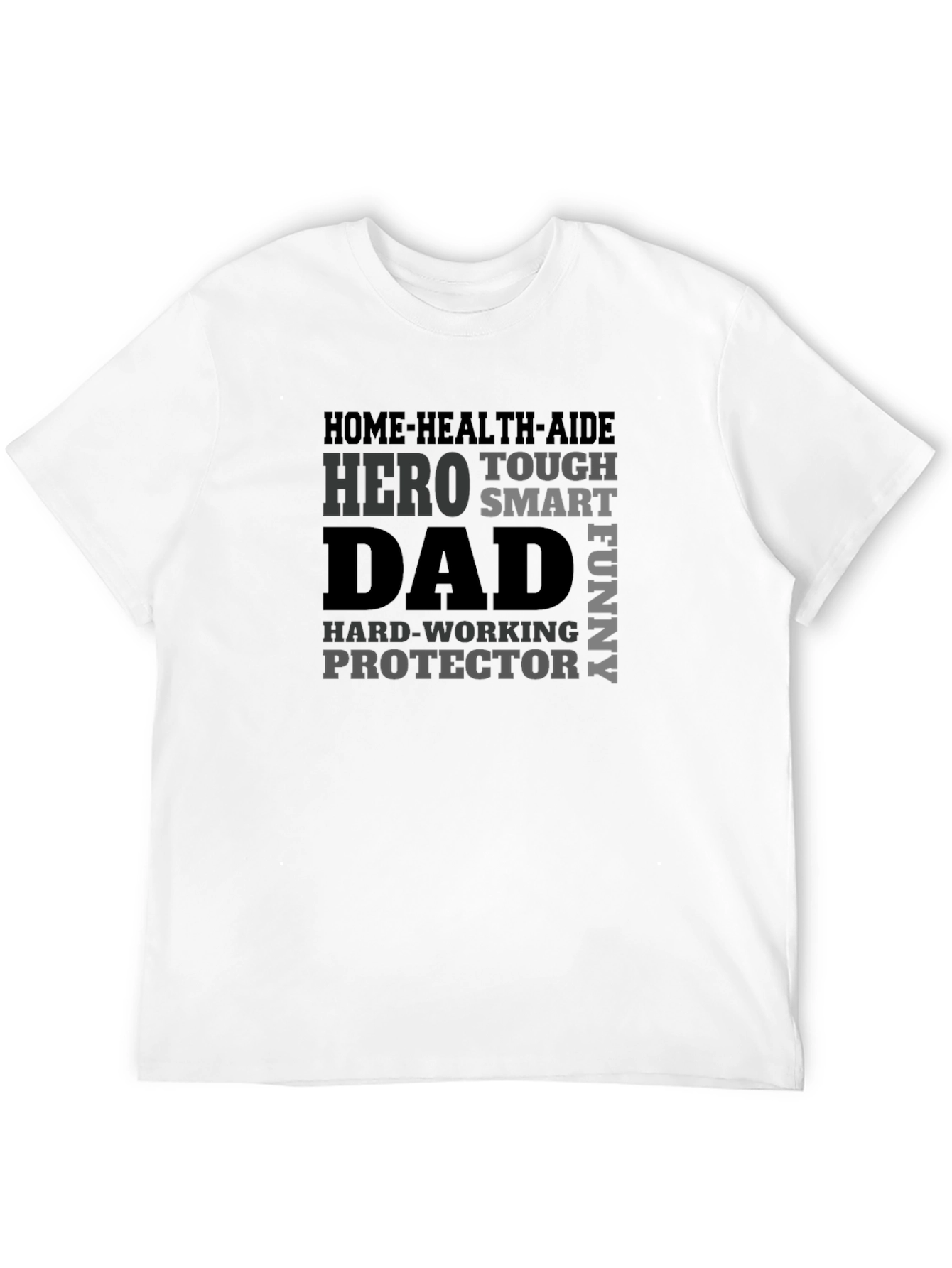 Dad Hero Graphic Tee - Black Cotton Blend T-Shirt