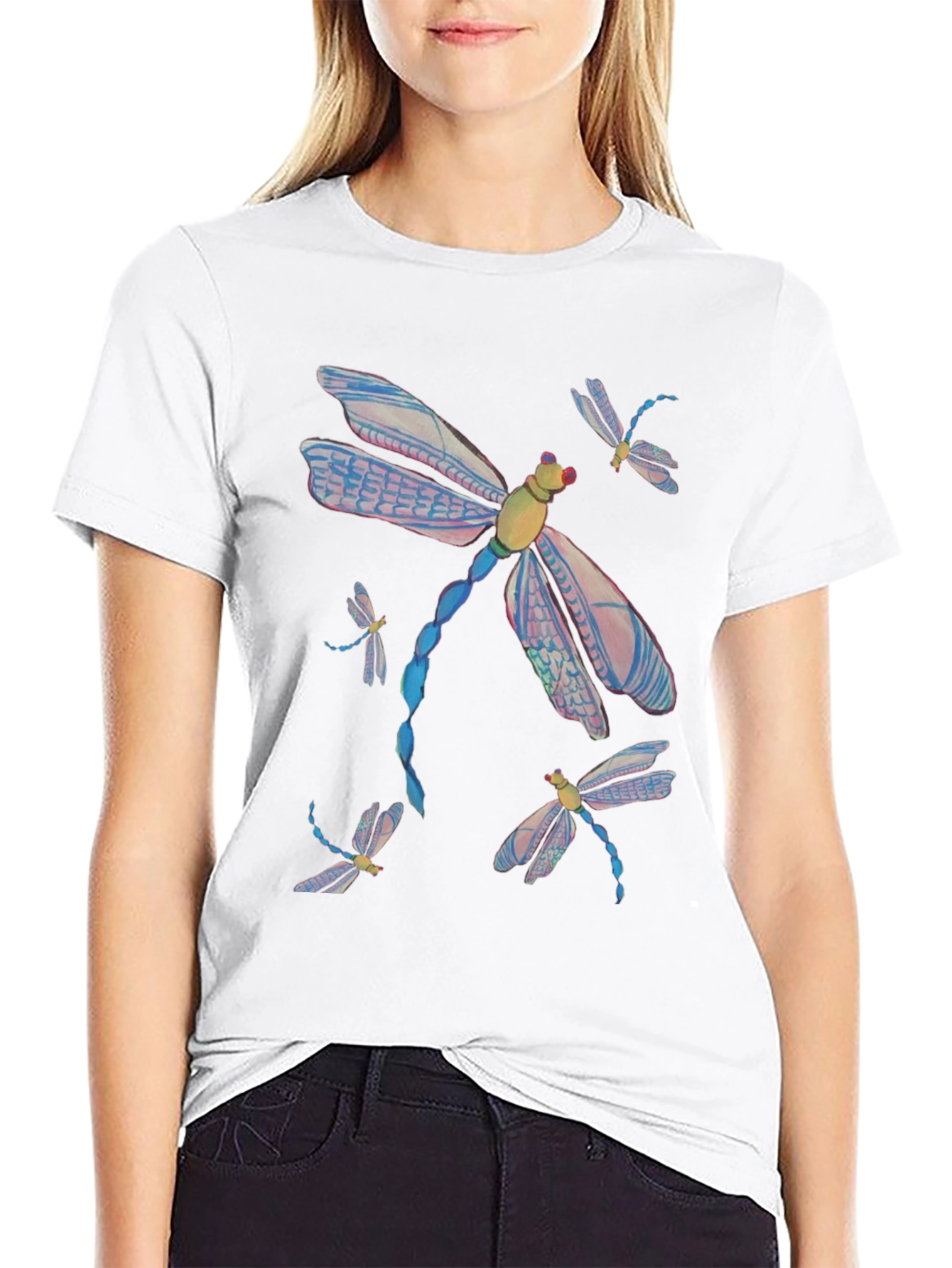 Dragonfly Graphic Tee - Mens Black T-Shirt