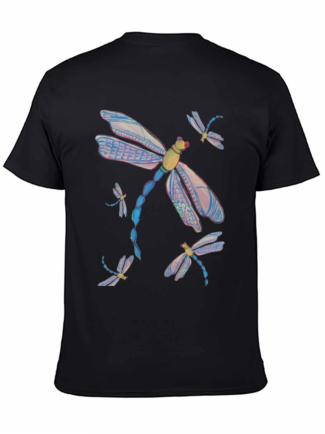 Dragonfly Graphic Tee - Mens Black T-Shirt
