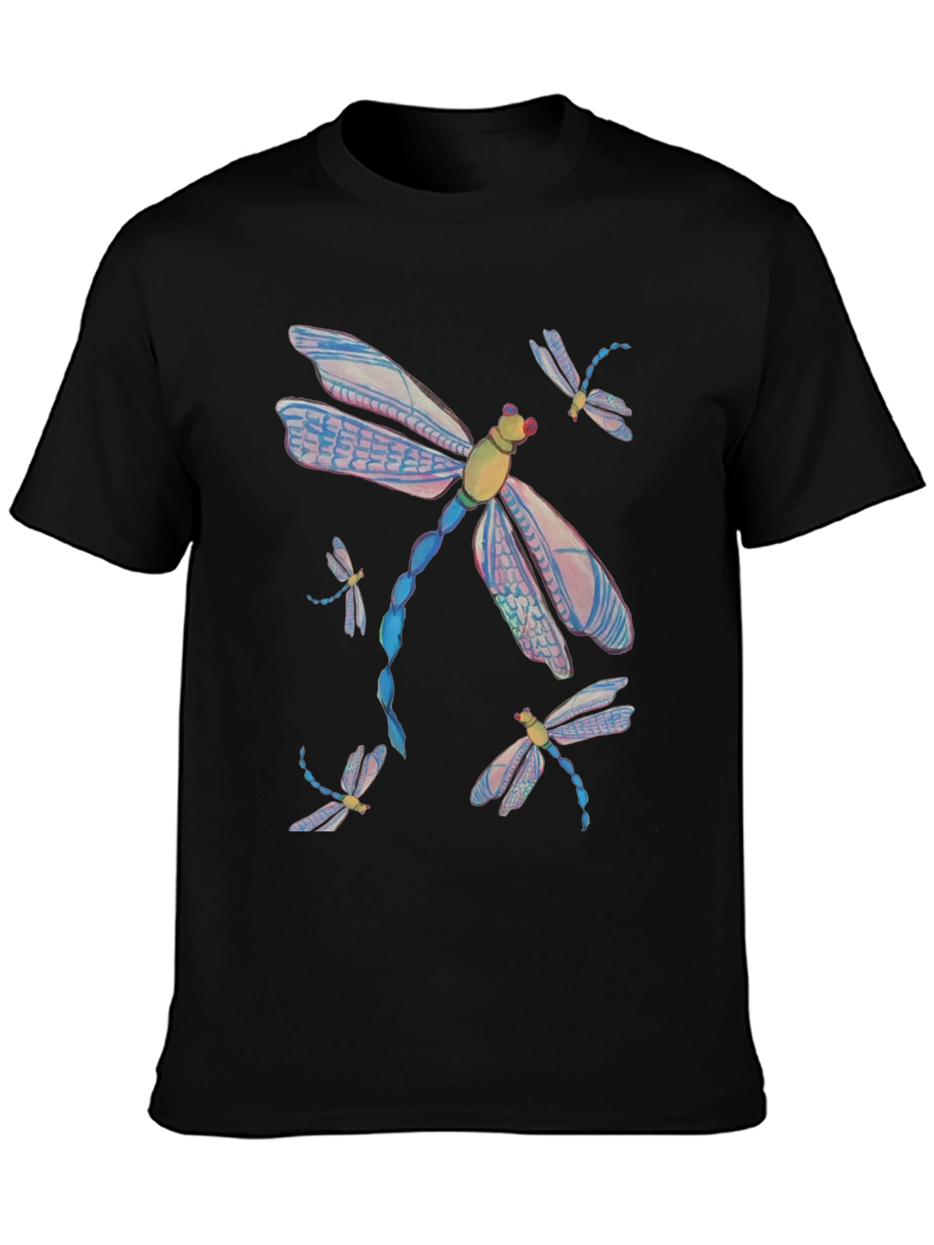 Dragonfly Graphic Tee - Mens Black T-Shirt