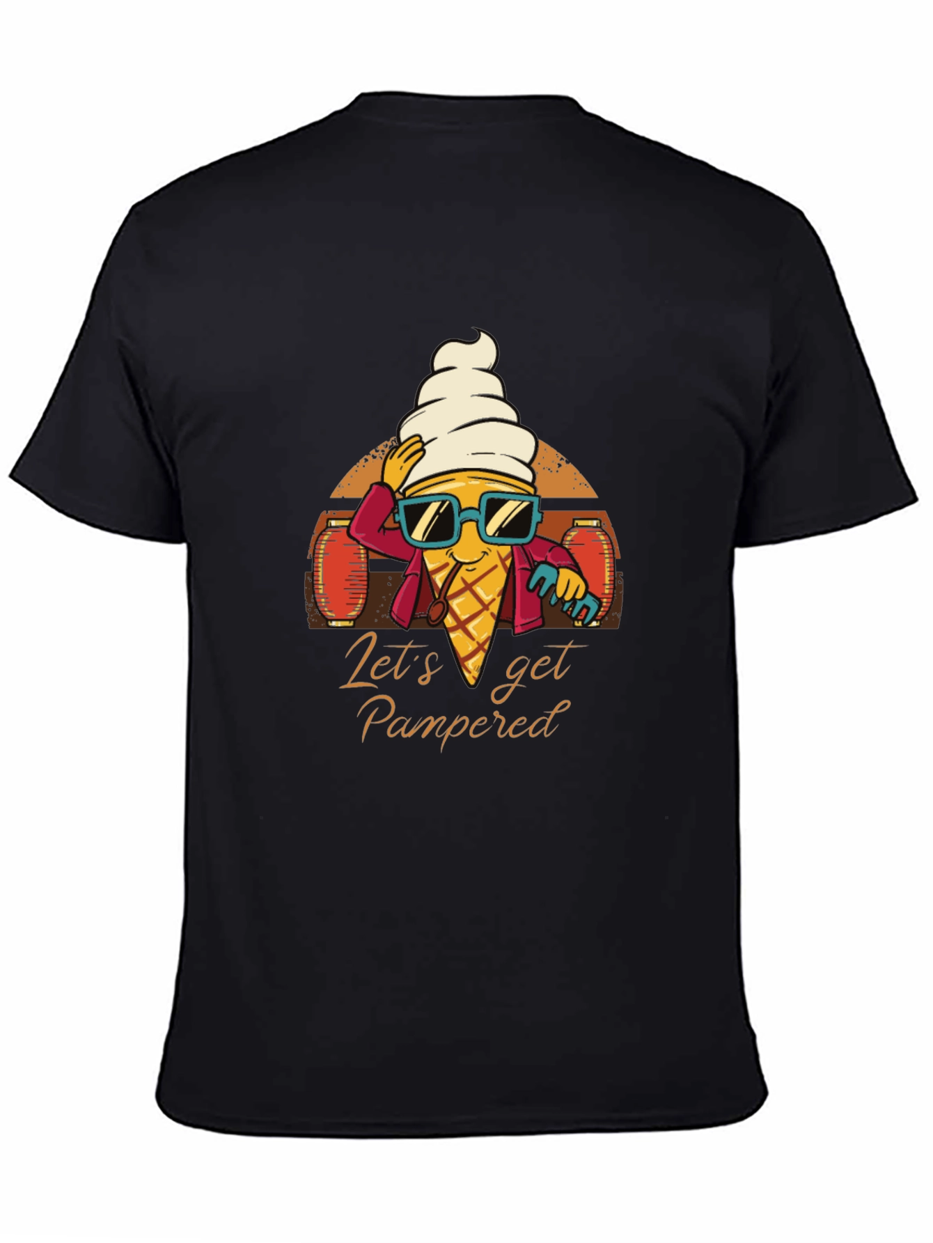 Cool Ice Cream Cone Graphic T-Shirt