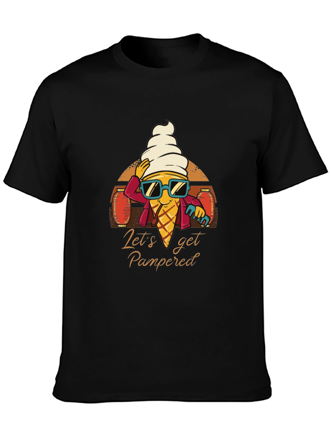 Cool Ice Cream Cone Graphic T-Shirt