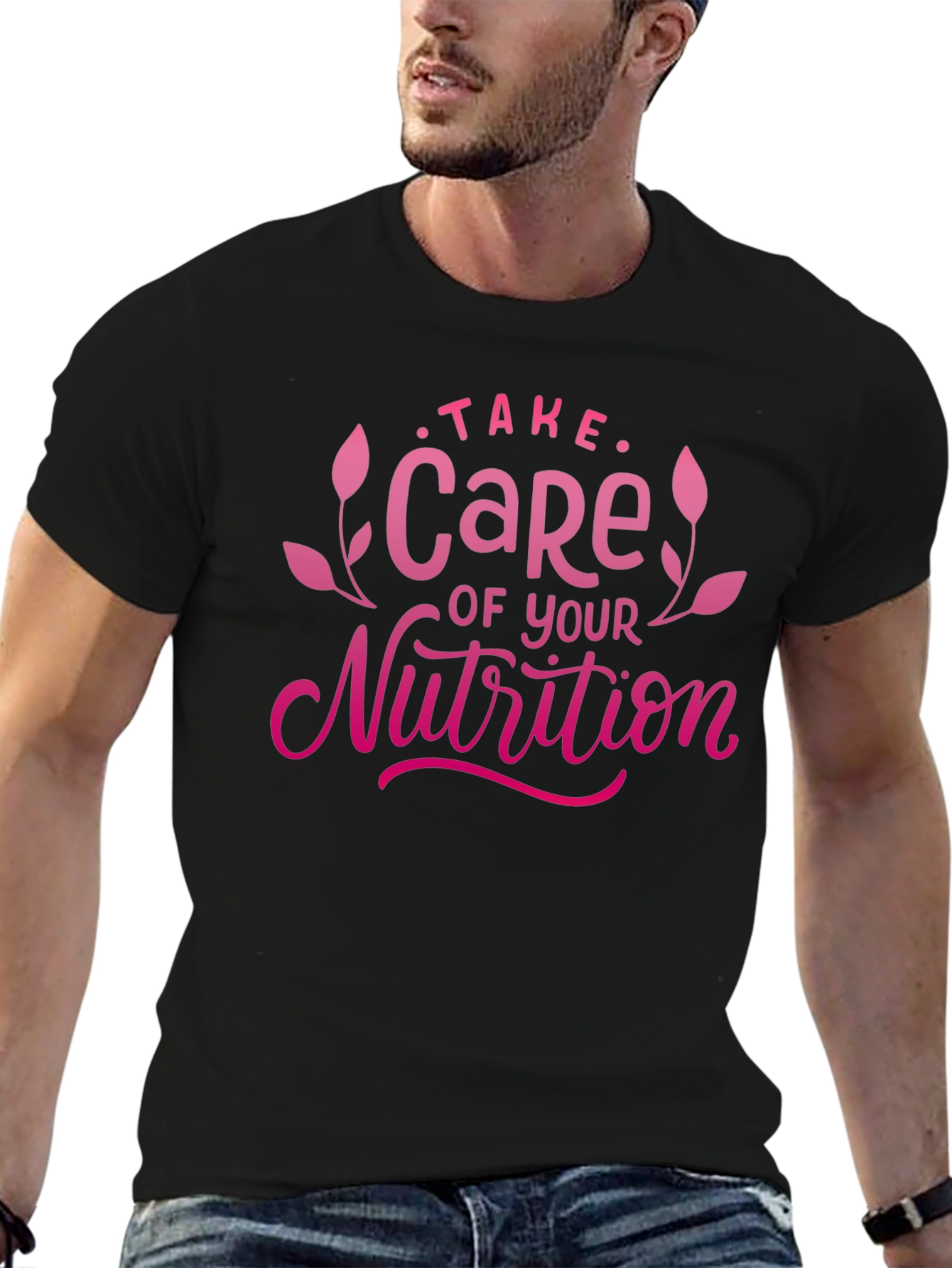 Take Care of Your Nutrition Graphic Tee Black T-Shirt