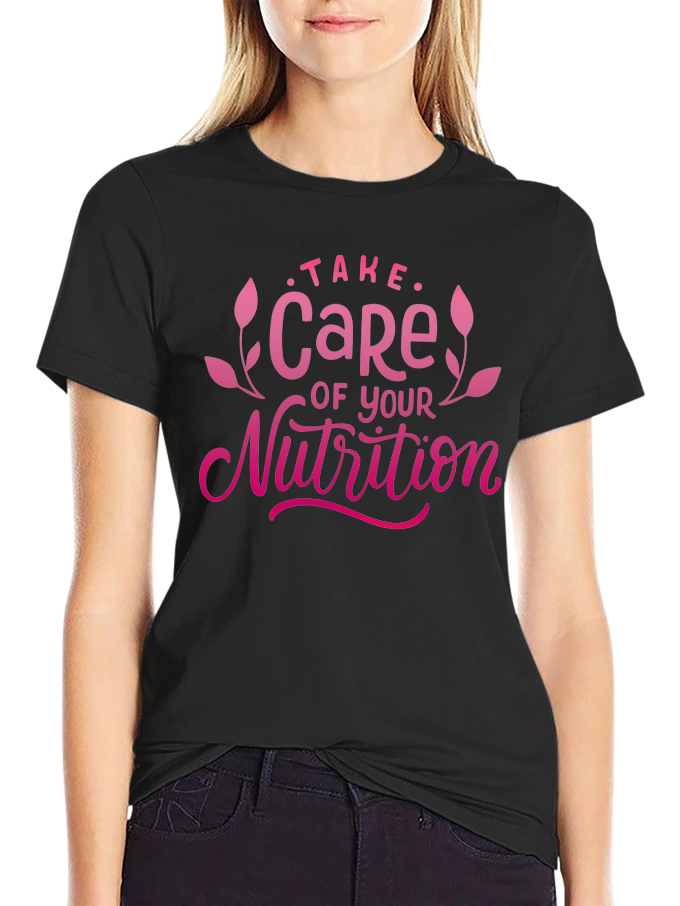 Take Care of Your Nutrition Graphic Tee Black T-Shirt