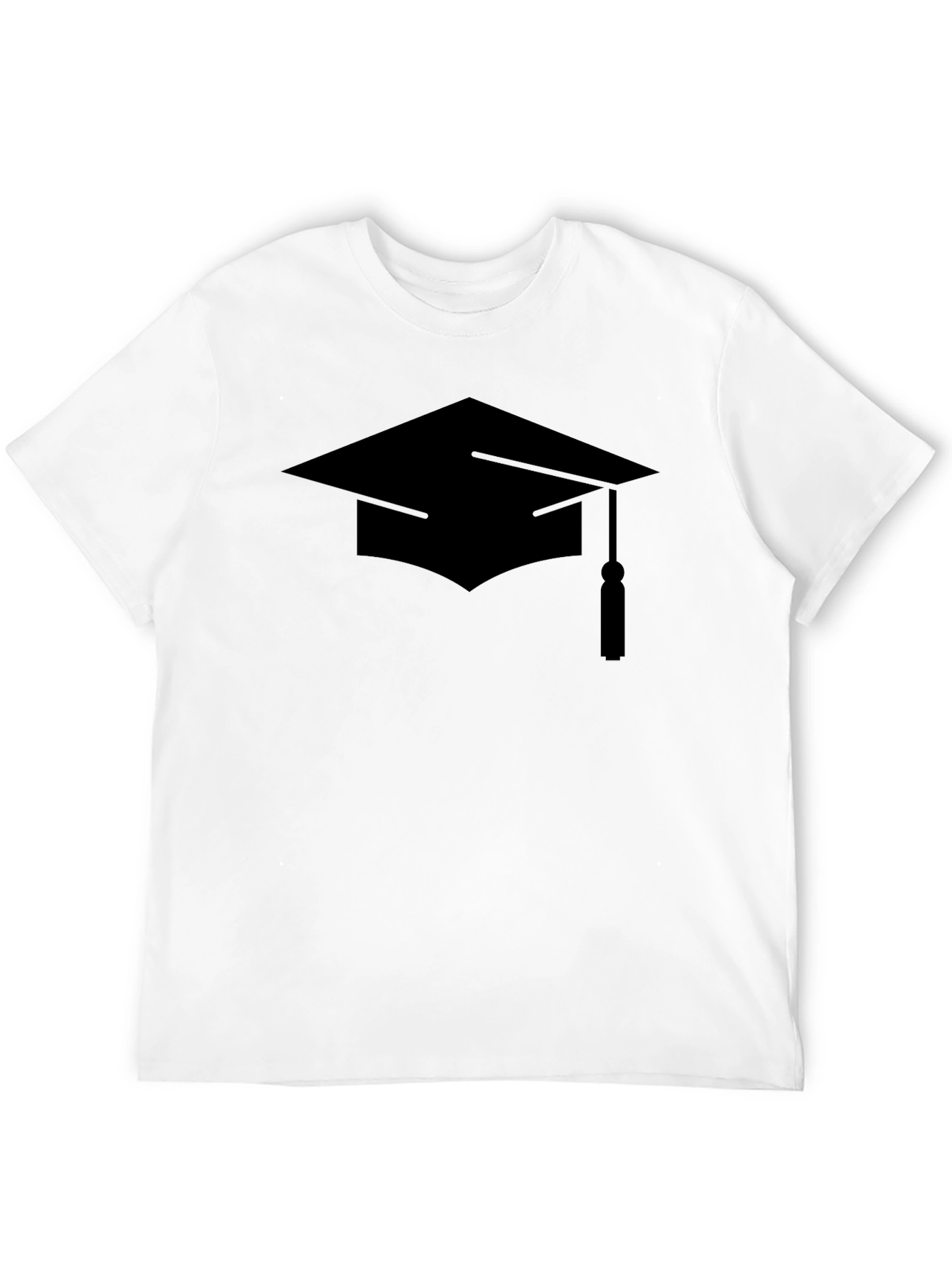 Graduation Cap Graphic Tee - Black