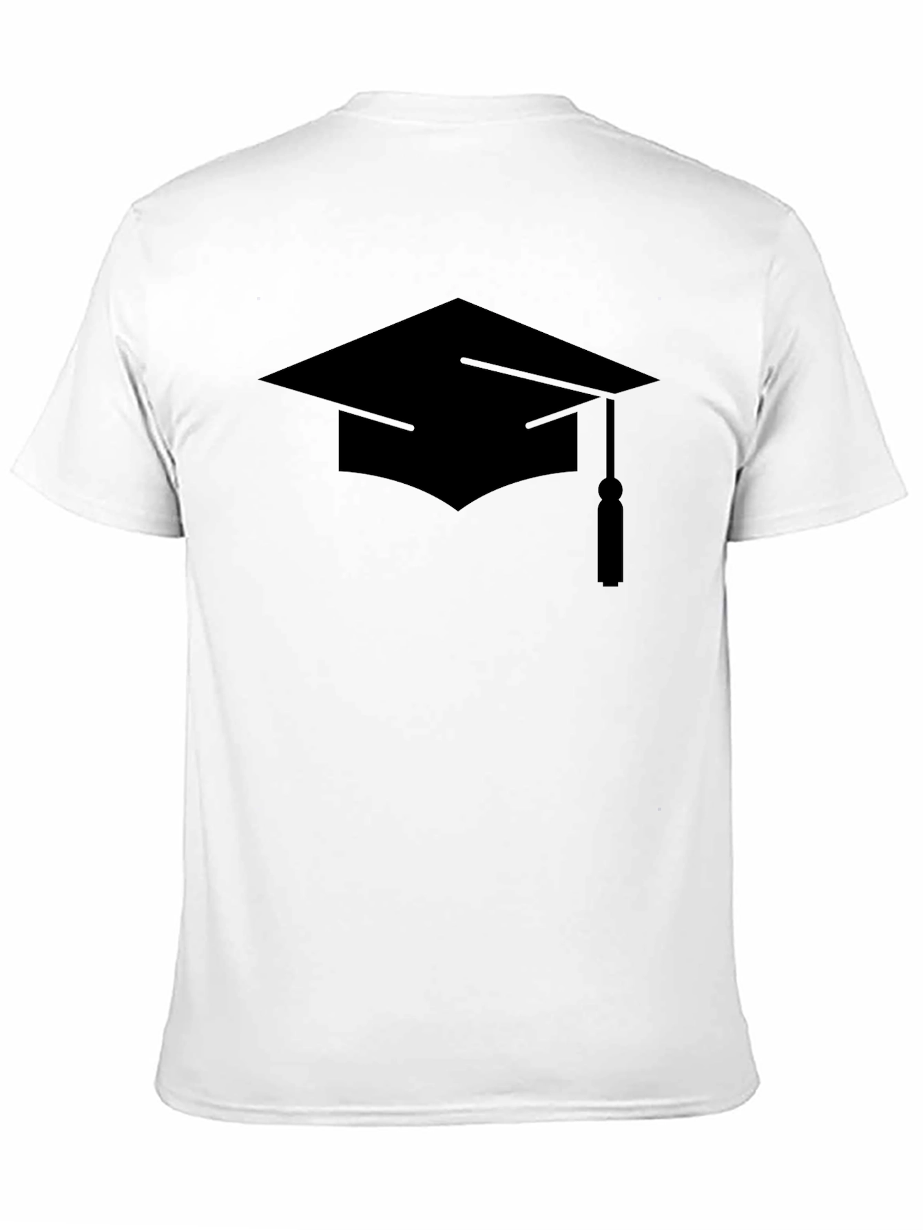 Graduation Cap Graphic Tee - Black