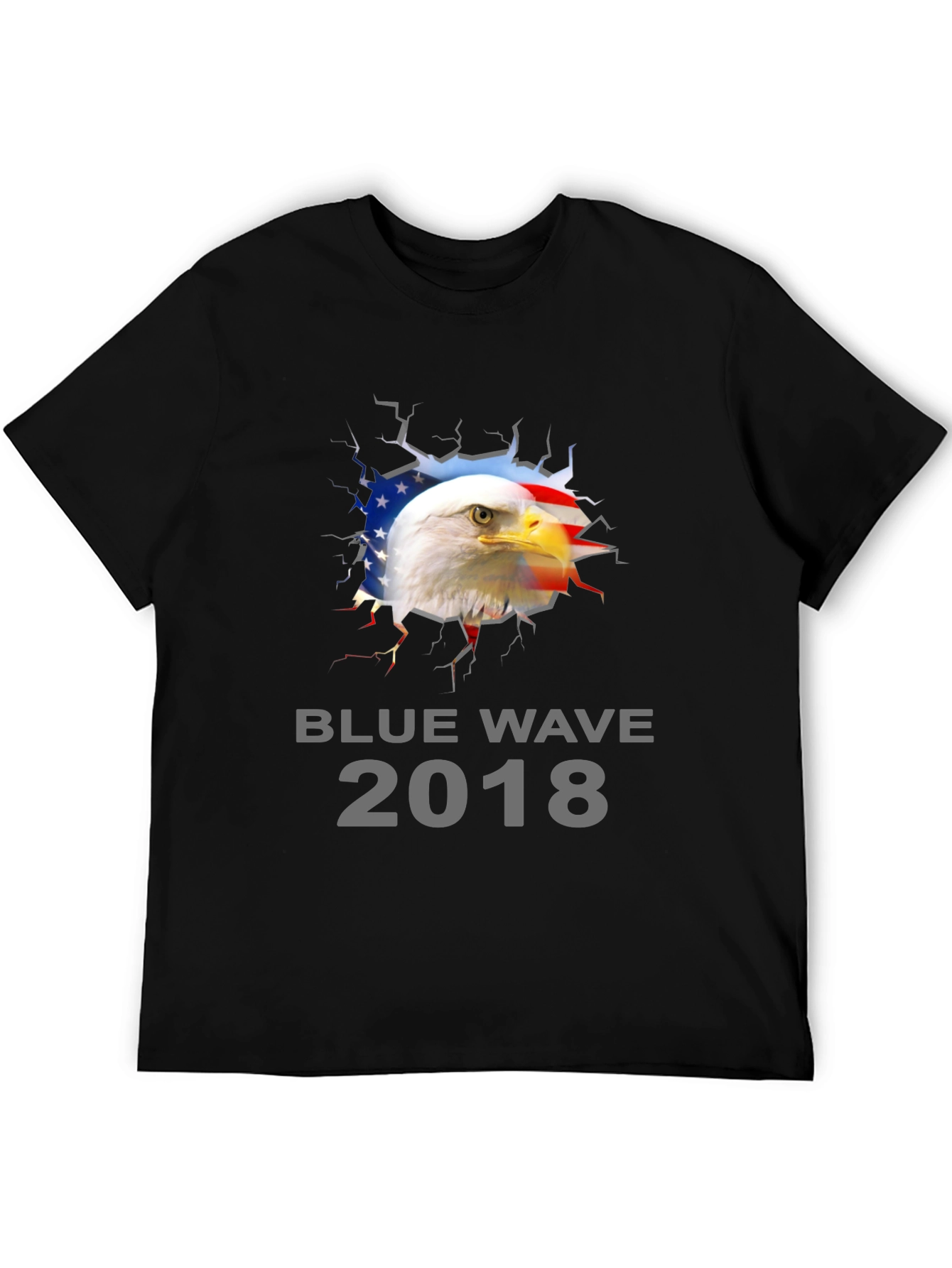 Blue Wave 2018 Eagle Patriotic Graphic T-Shirt