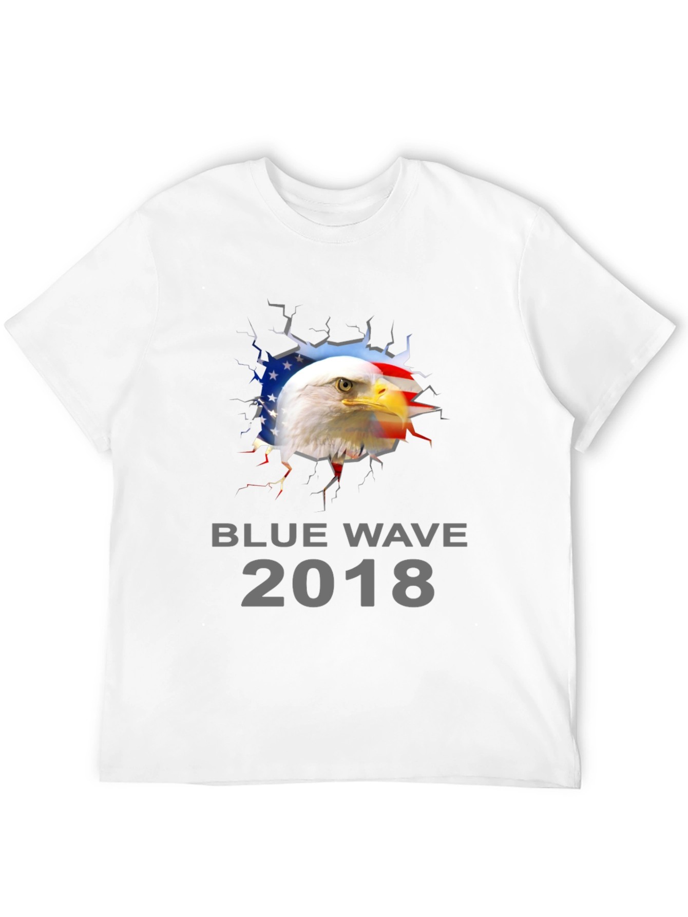 Blue Wave 2018 Eagle Patriotic Graphic T-Shirt