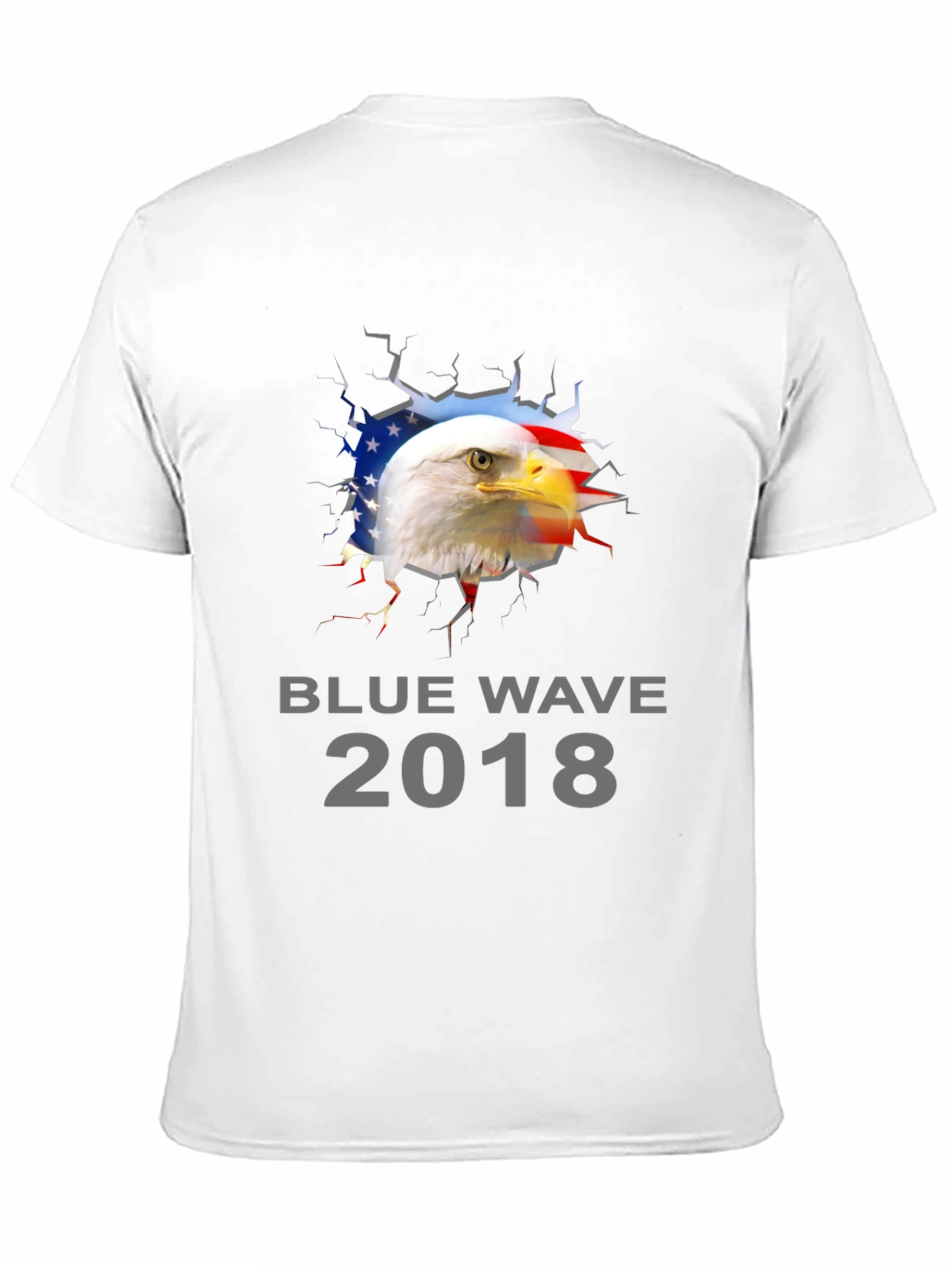 Blue Wave 2018 Eagle Patriotic Graphic T-Shirt