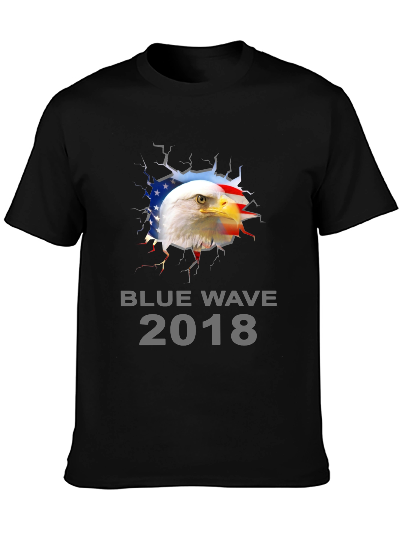 Blue Wave 2018 Eagle Patriotic Graphic T-Shirt