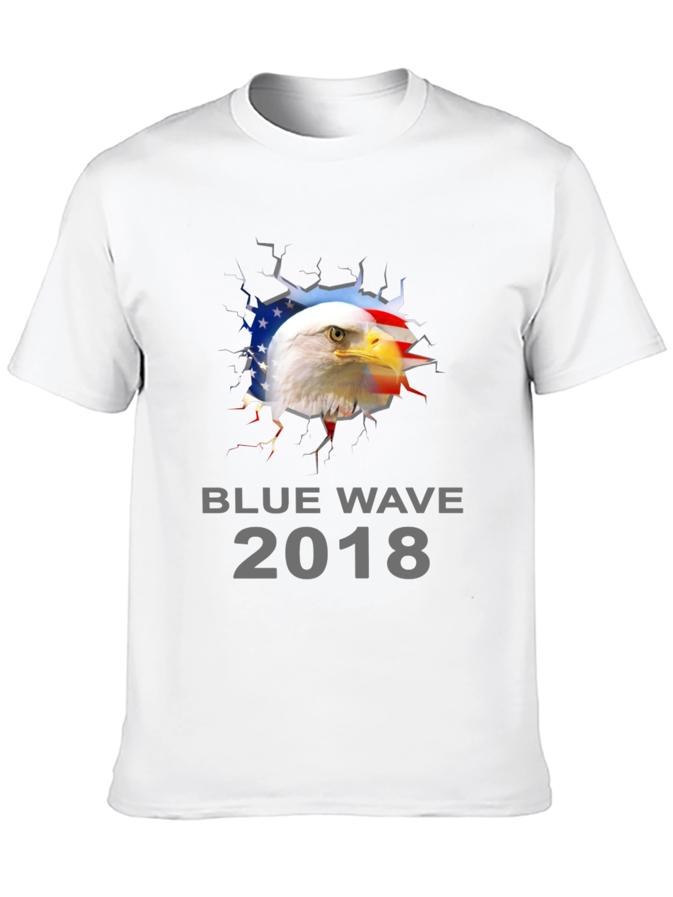 Blue Wave 2018 Eagle Patriotic Graphic T-Shirt