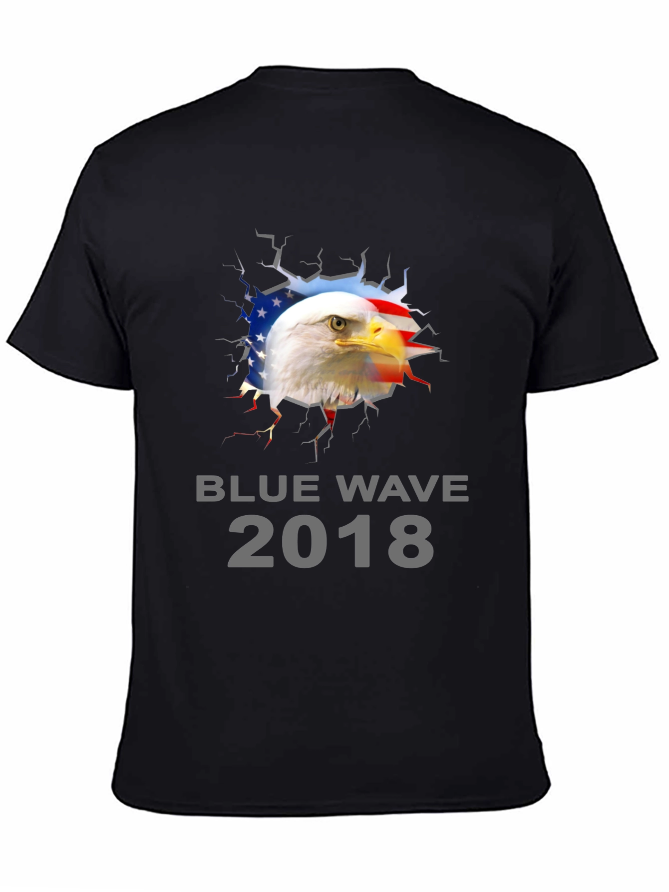 Blue Wave 2018 Eagle Patriotic Graphic T-Shirt