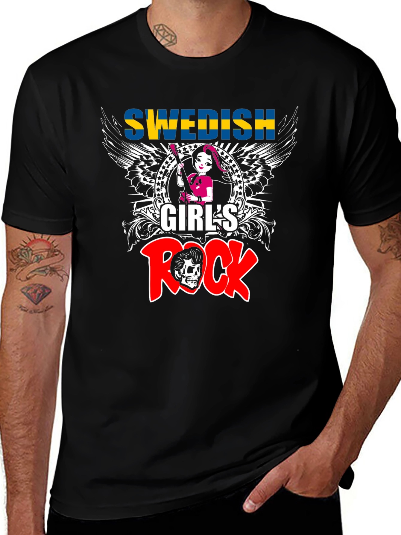 Swedish Girls Rock T-Shirt - Music Lover Tee
