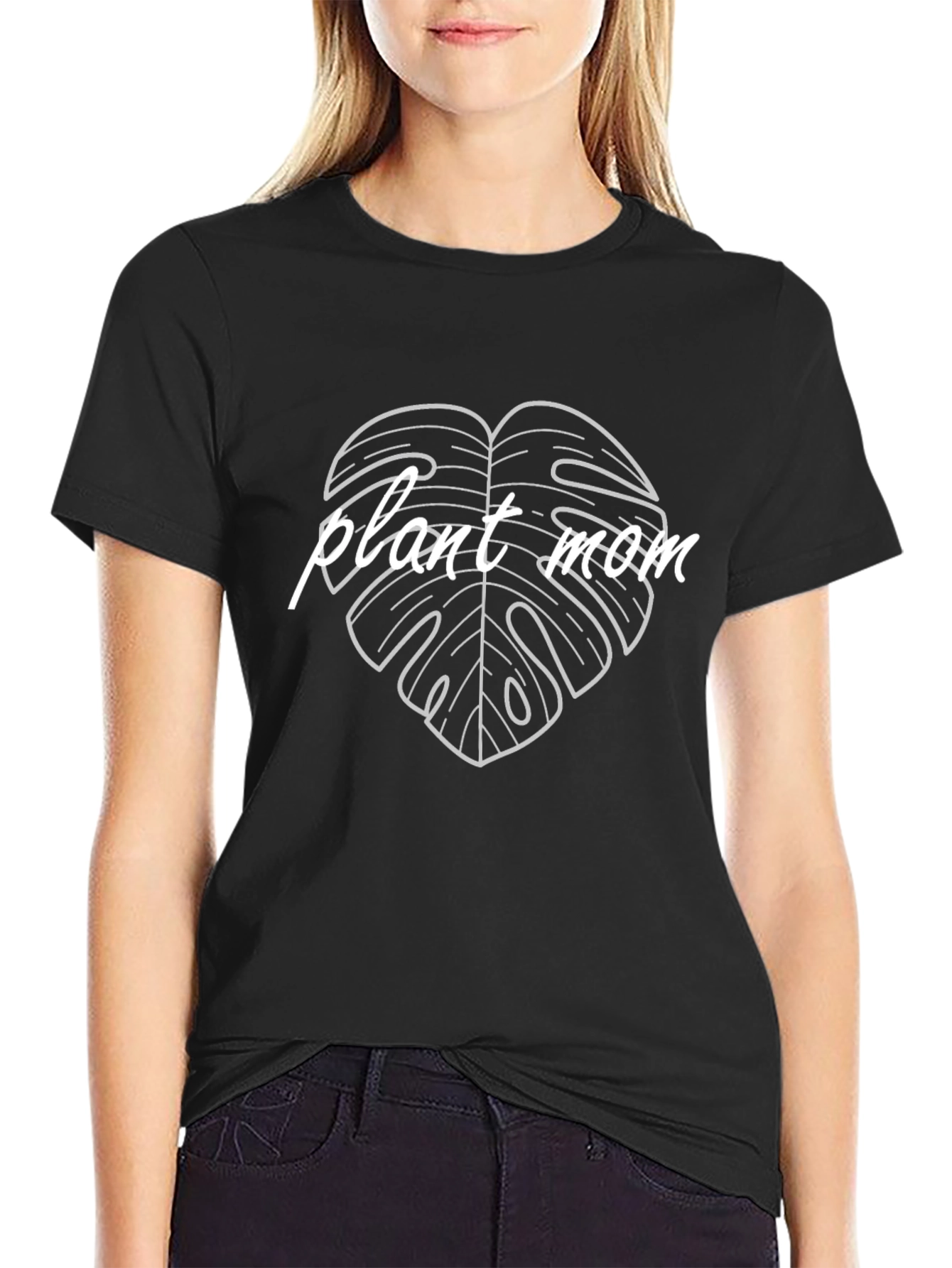Plant Mom Graphic Tee - Black