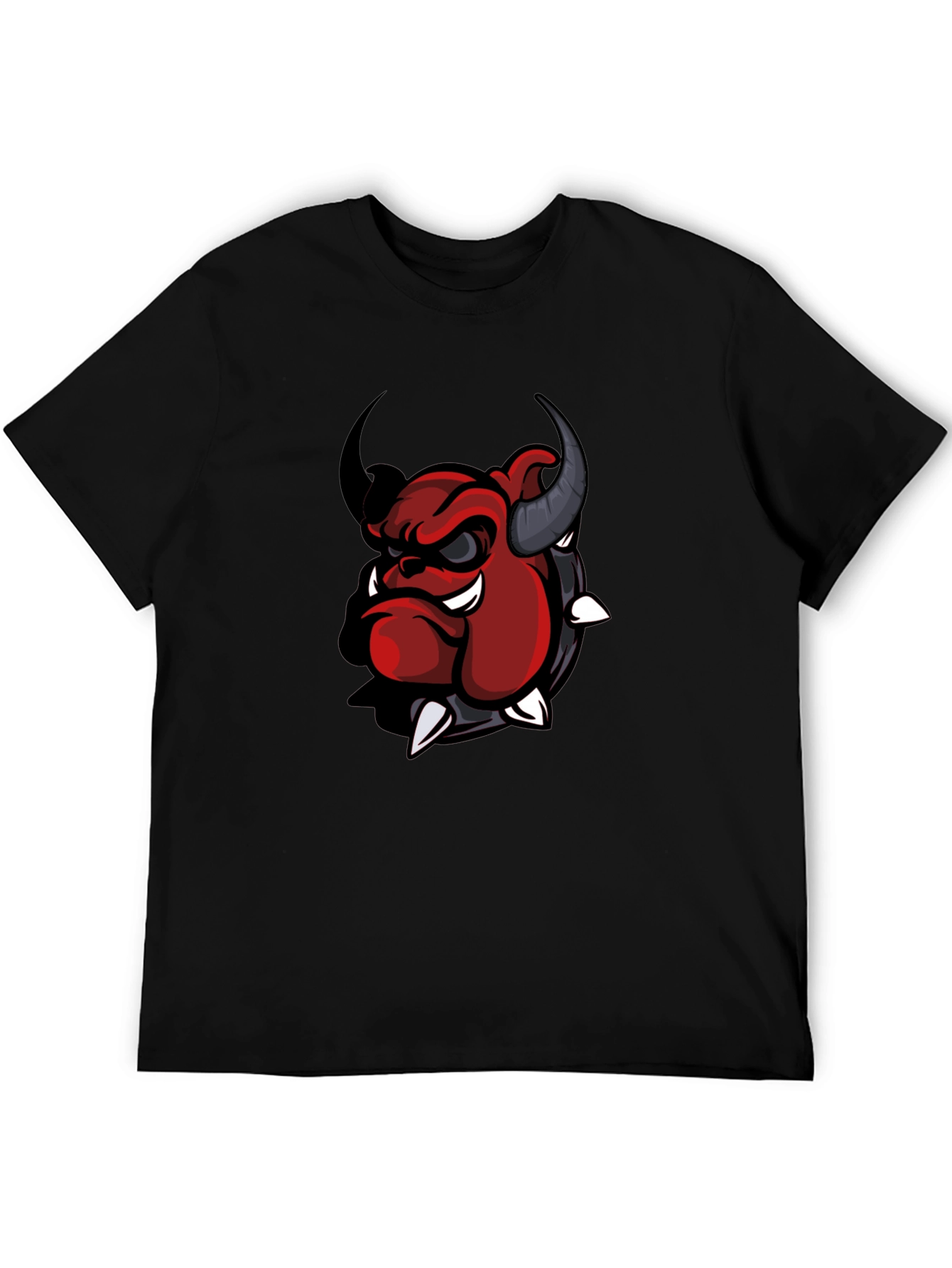 Cool Devil Bulldog Graphic T-Shirt