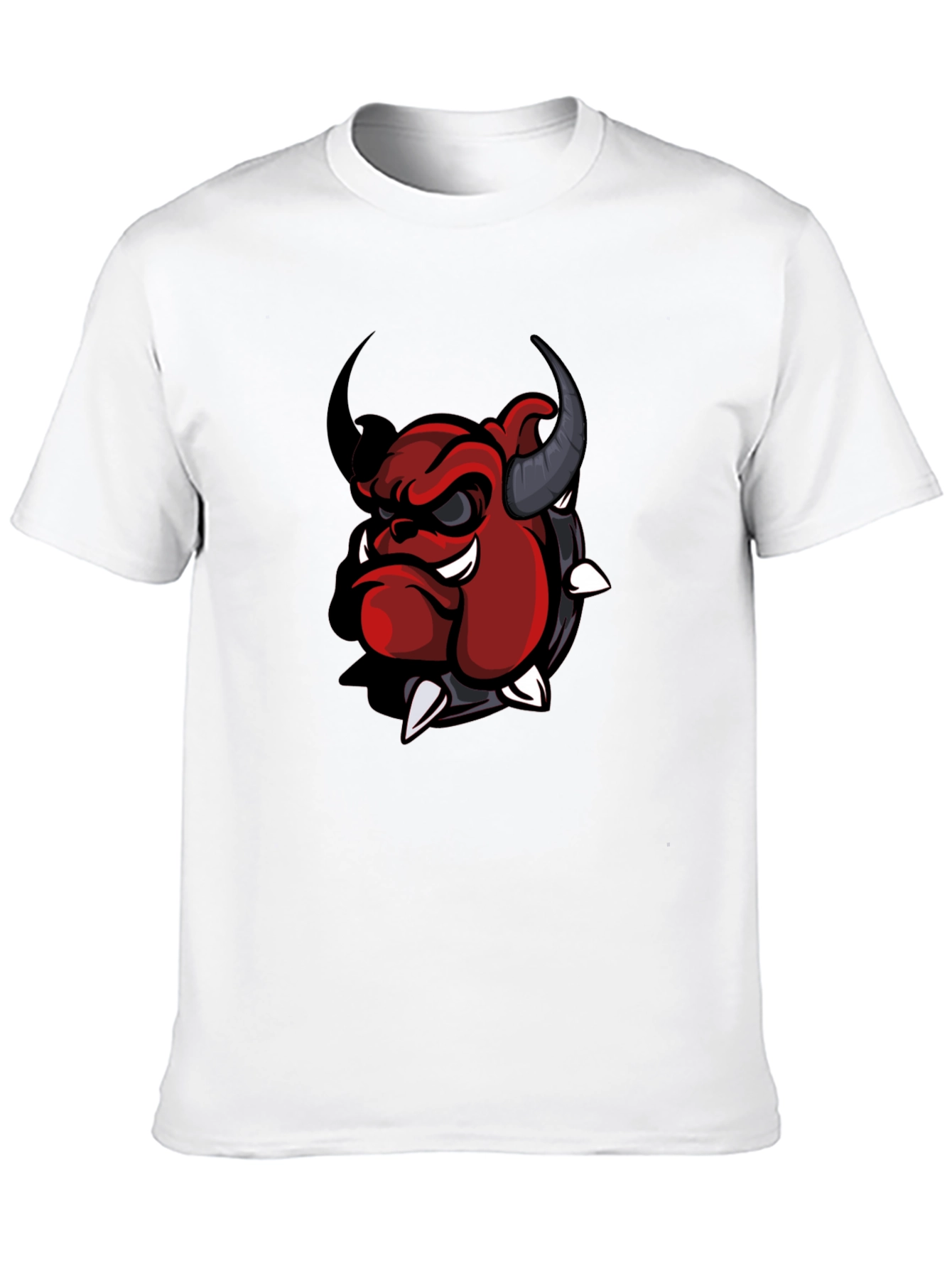 Cool Devil Bulldog Graphic T-Shirt