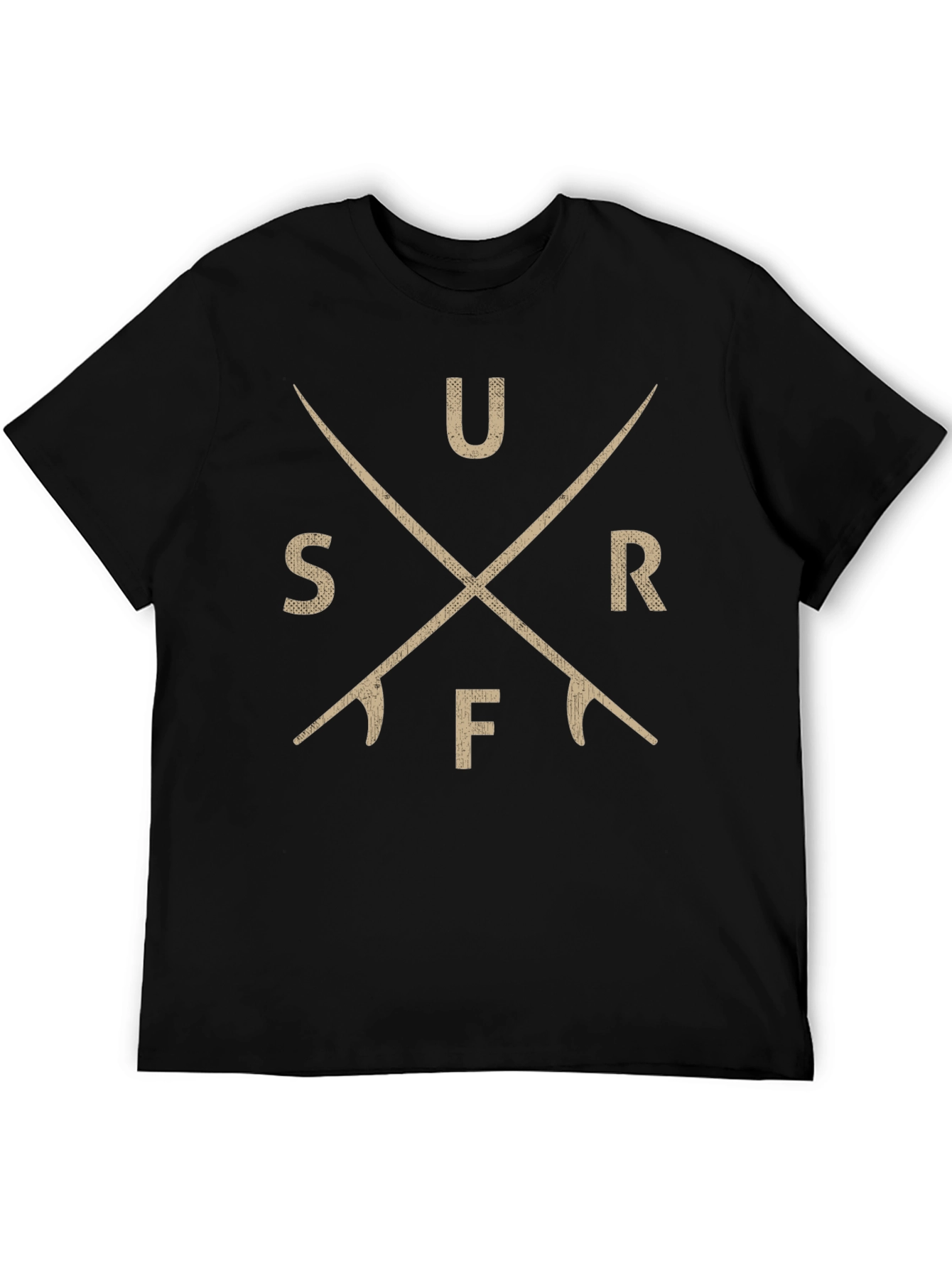 Surfboard Cross T-Shirt - Black