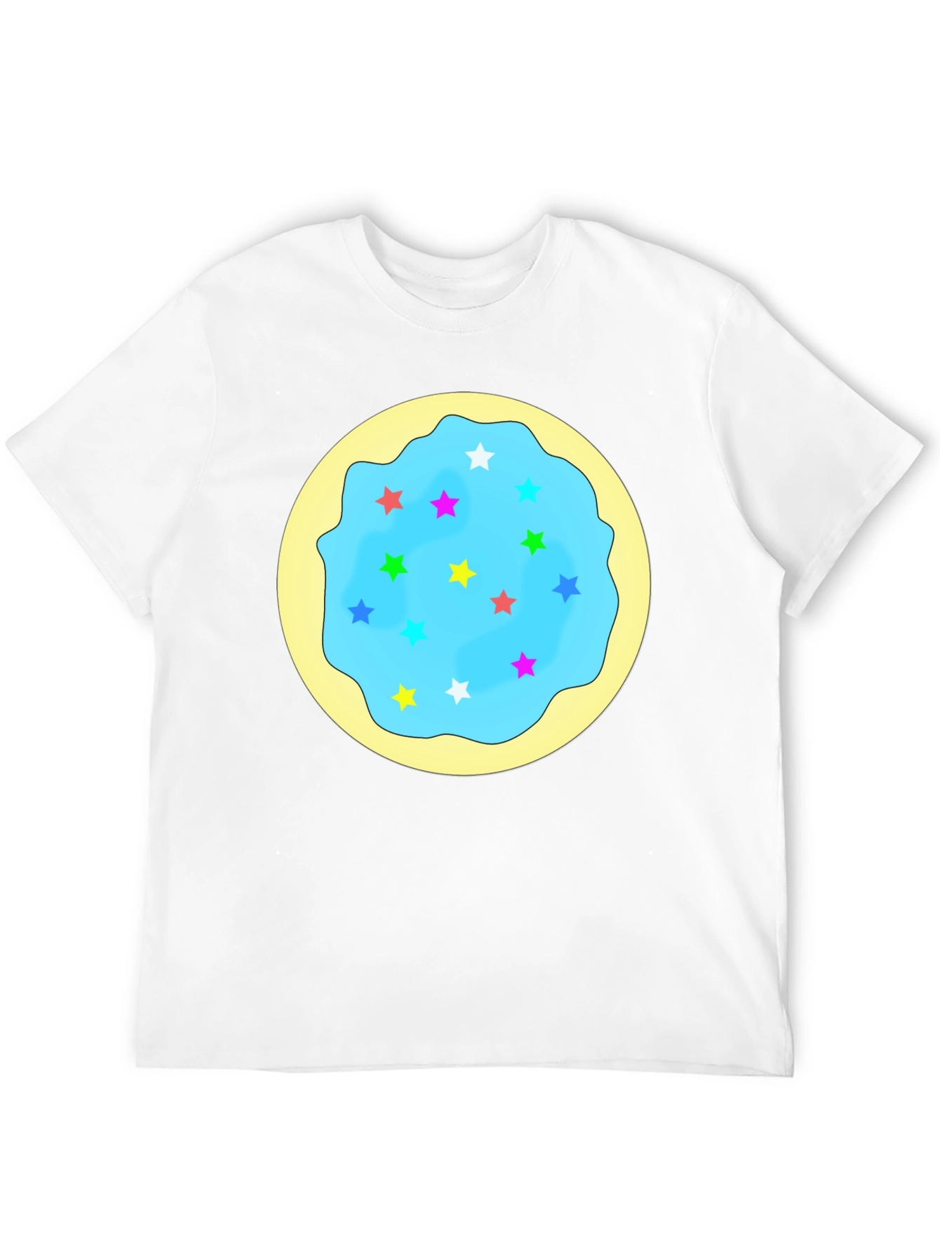 Star Cookie Graphic T-Shirt - Black Crew Neck Tee