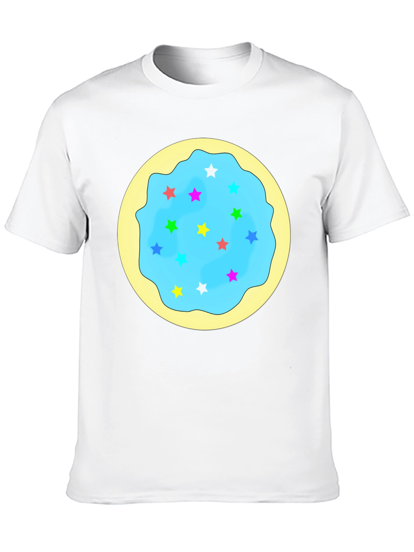 Star Cookie Graphic T-Shirt - Black Crew Neck Tee