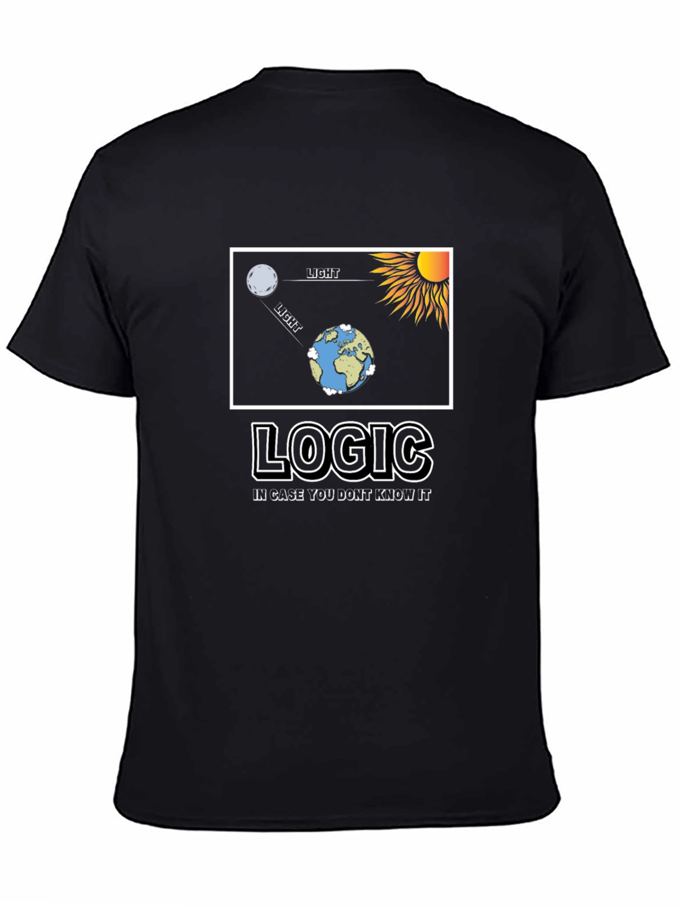 Logic Graphic Print Mens Black T-shirt