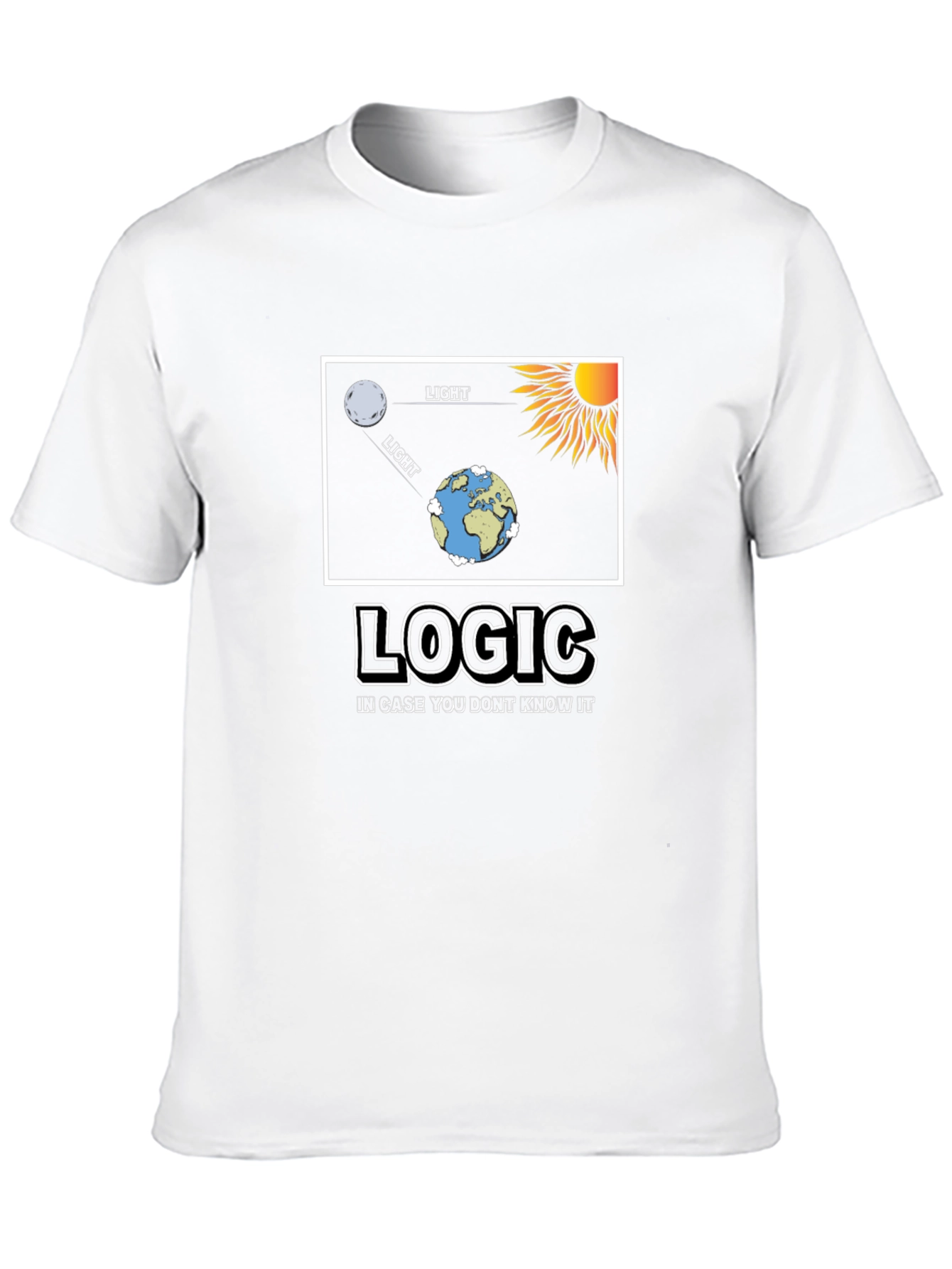 Logic Graphic Print Mens Black T-shirt
