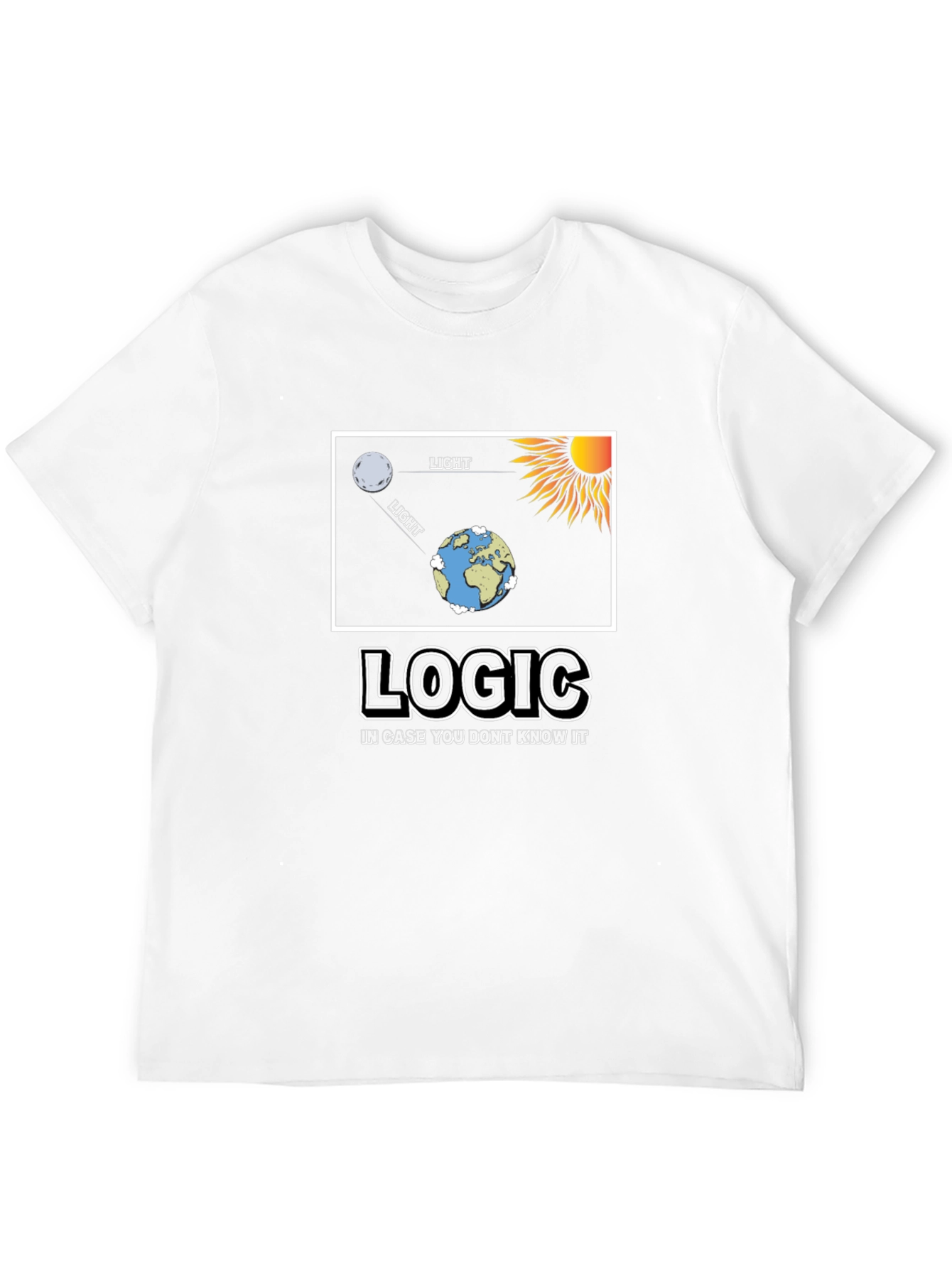 Logic Graphic Print Mens Black T-shirt