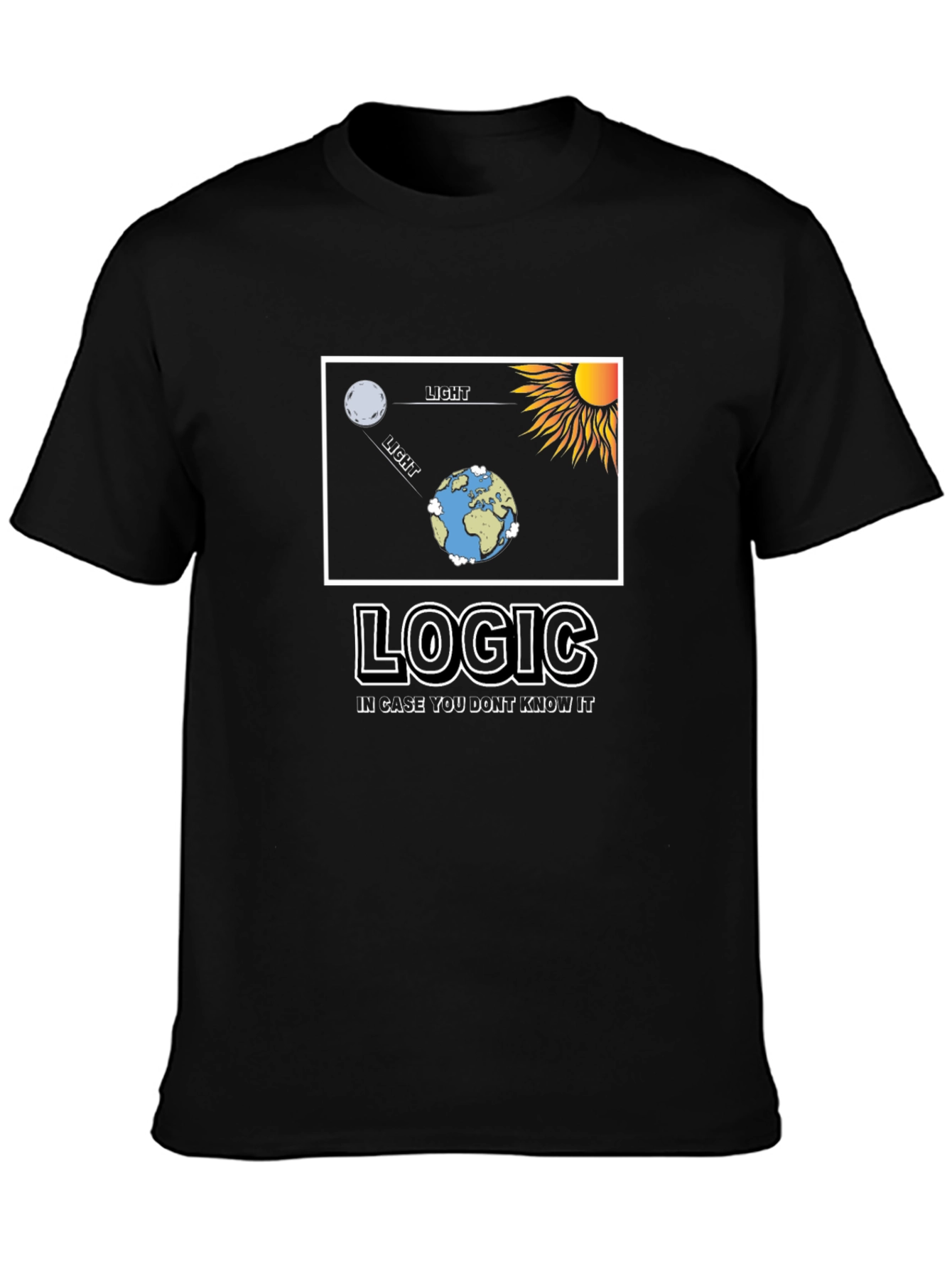 Logic Graphic Print Mens Black T-shirt