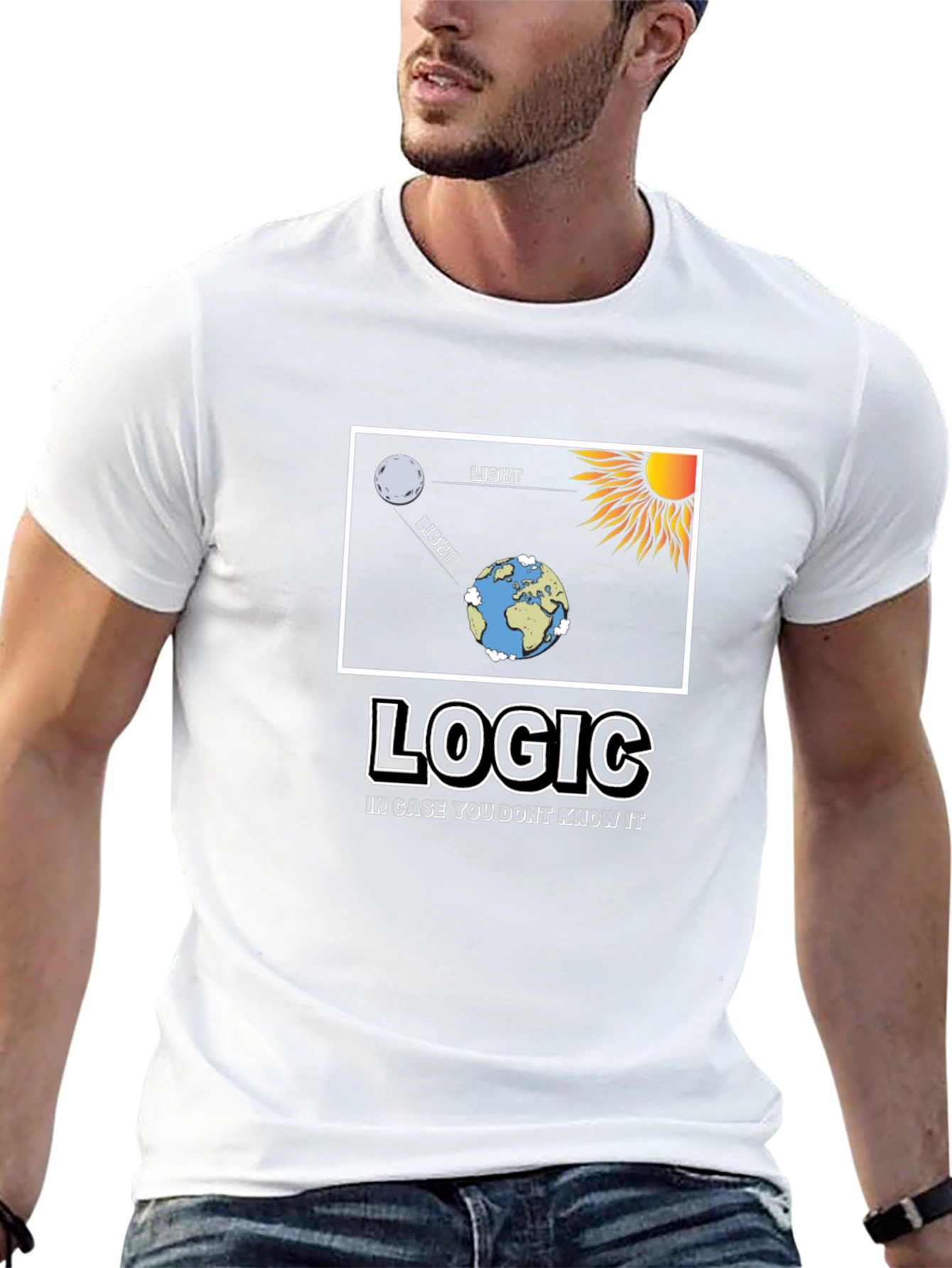 Logic Graphic Print Mens Black T-shirt