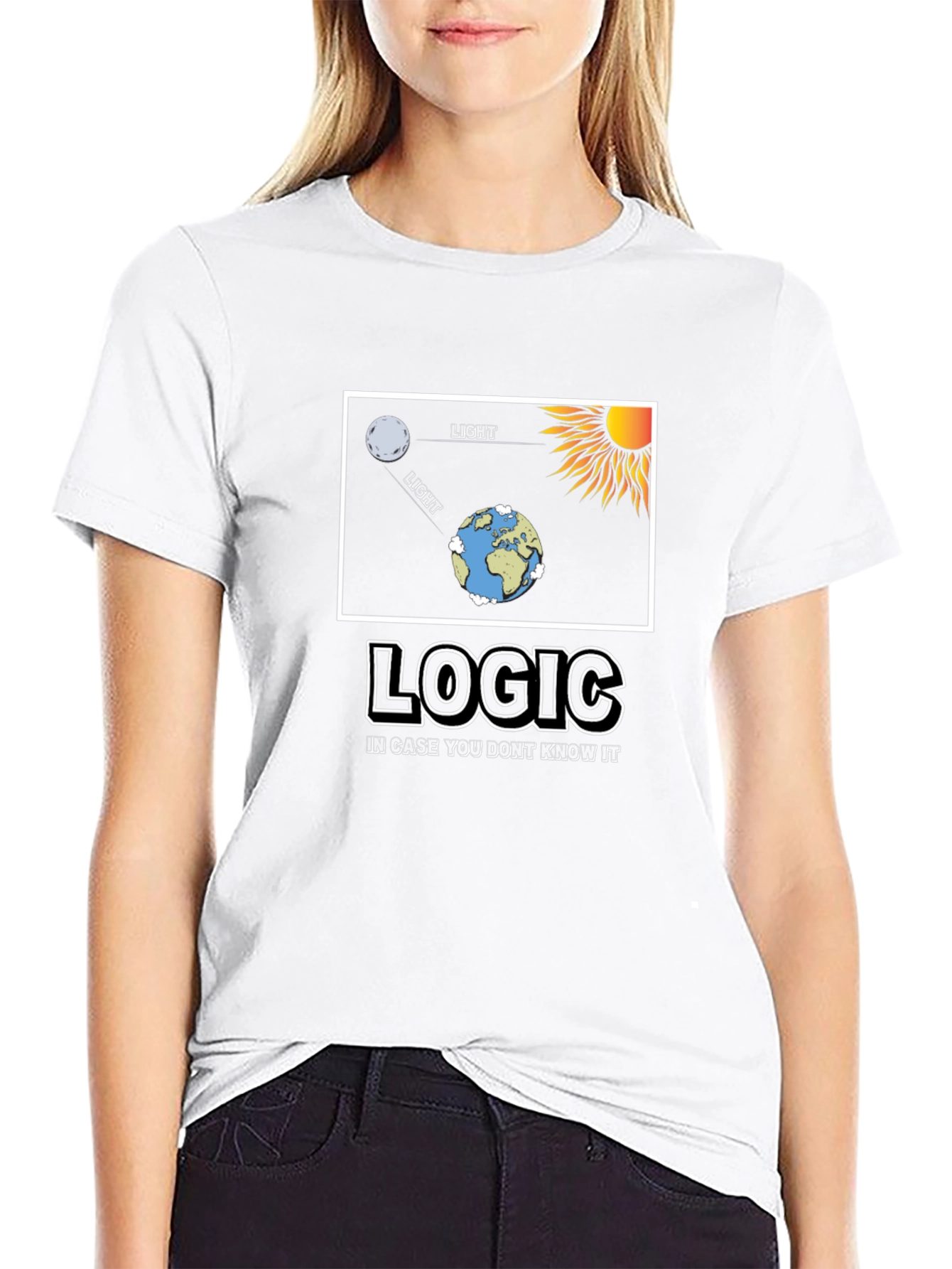 Logic Graphic Print Mens Black T-shirt