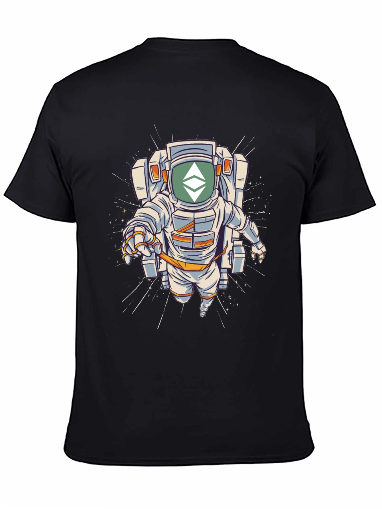 Ethereum Astronaut Black T-Shirt
