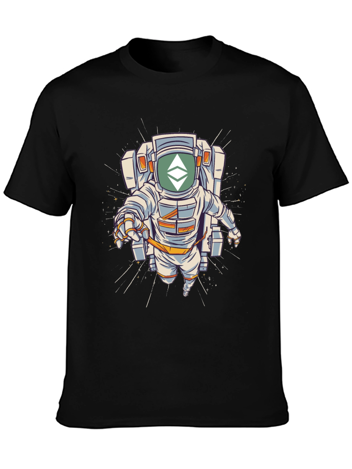 Ethereum Astronaut Black T-Shirt