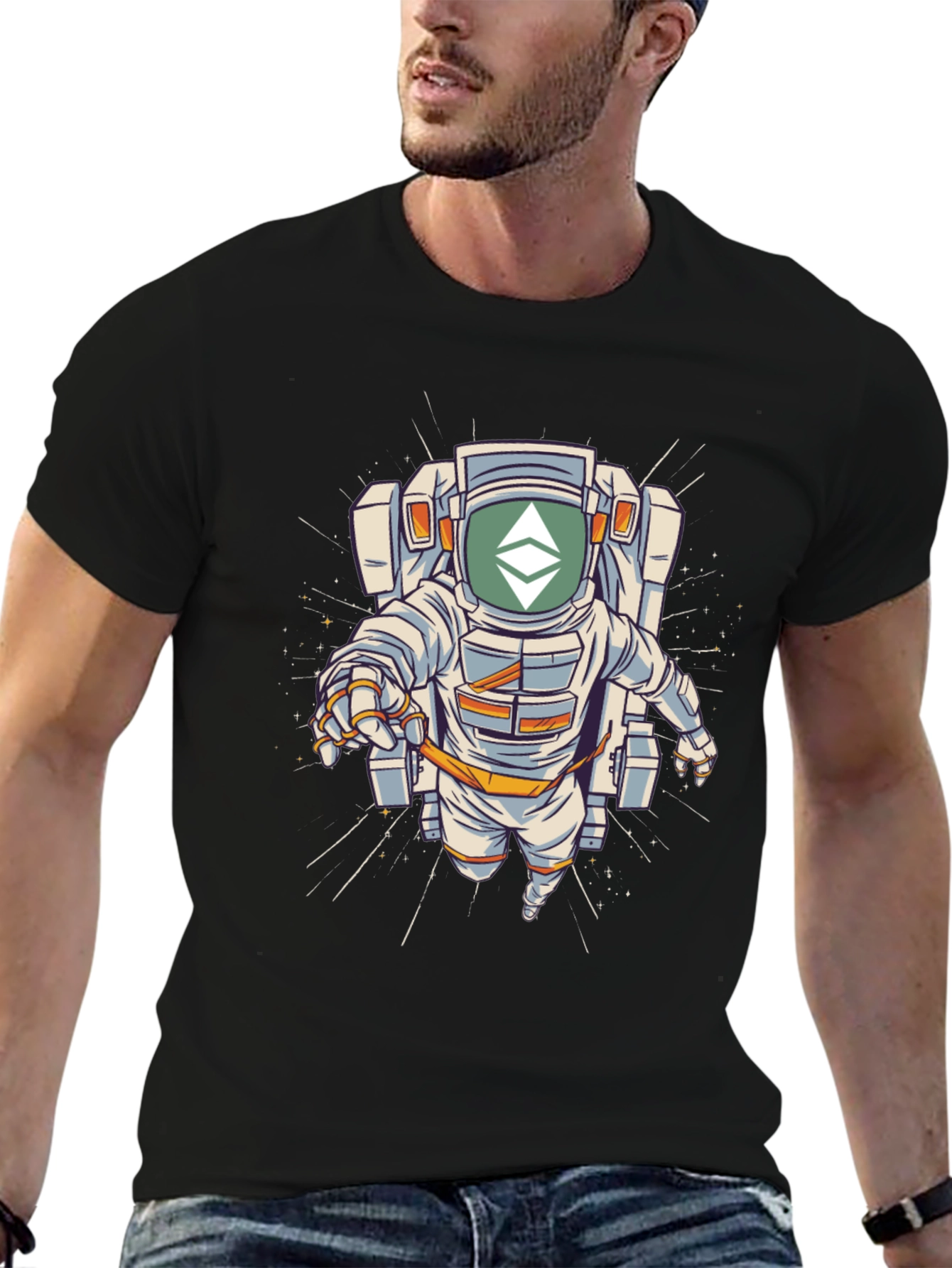 Ethereum Astronaut Black T-Shirt