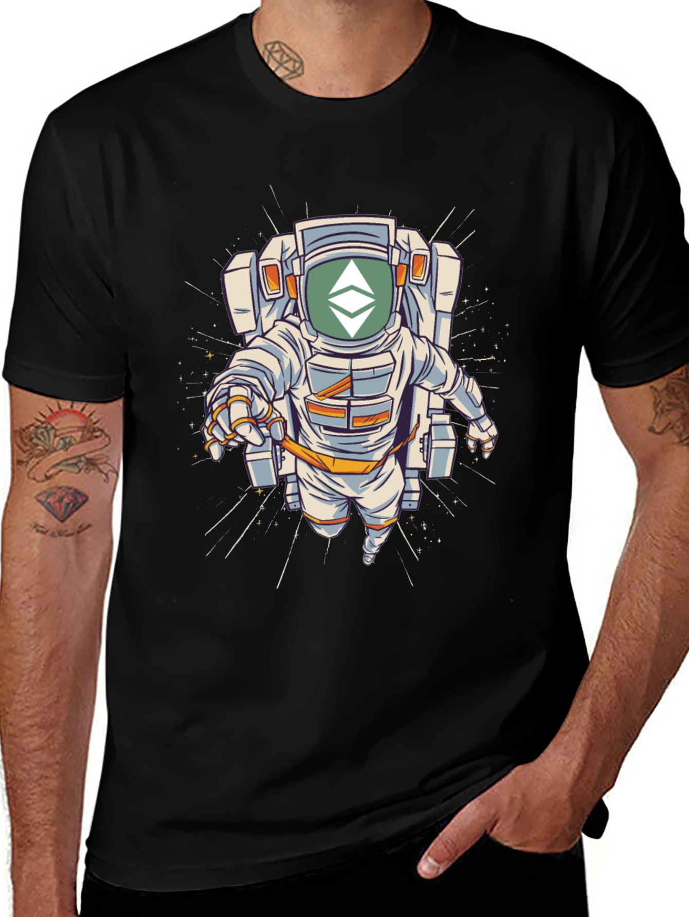 Ethereum Astronaut Black T-Shirt