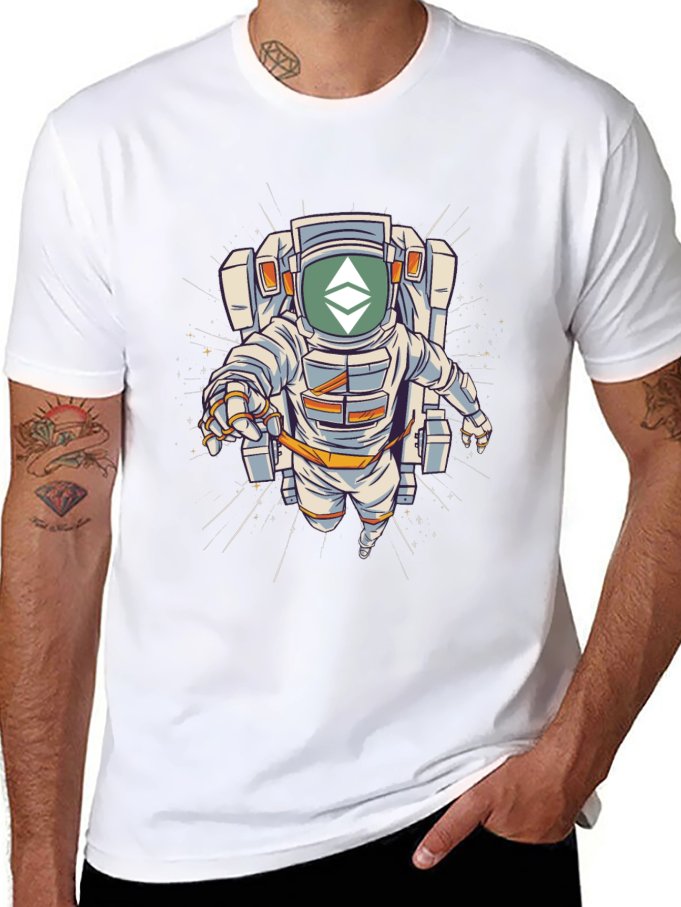Ethereum Astronaut Black T-Shirt