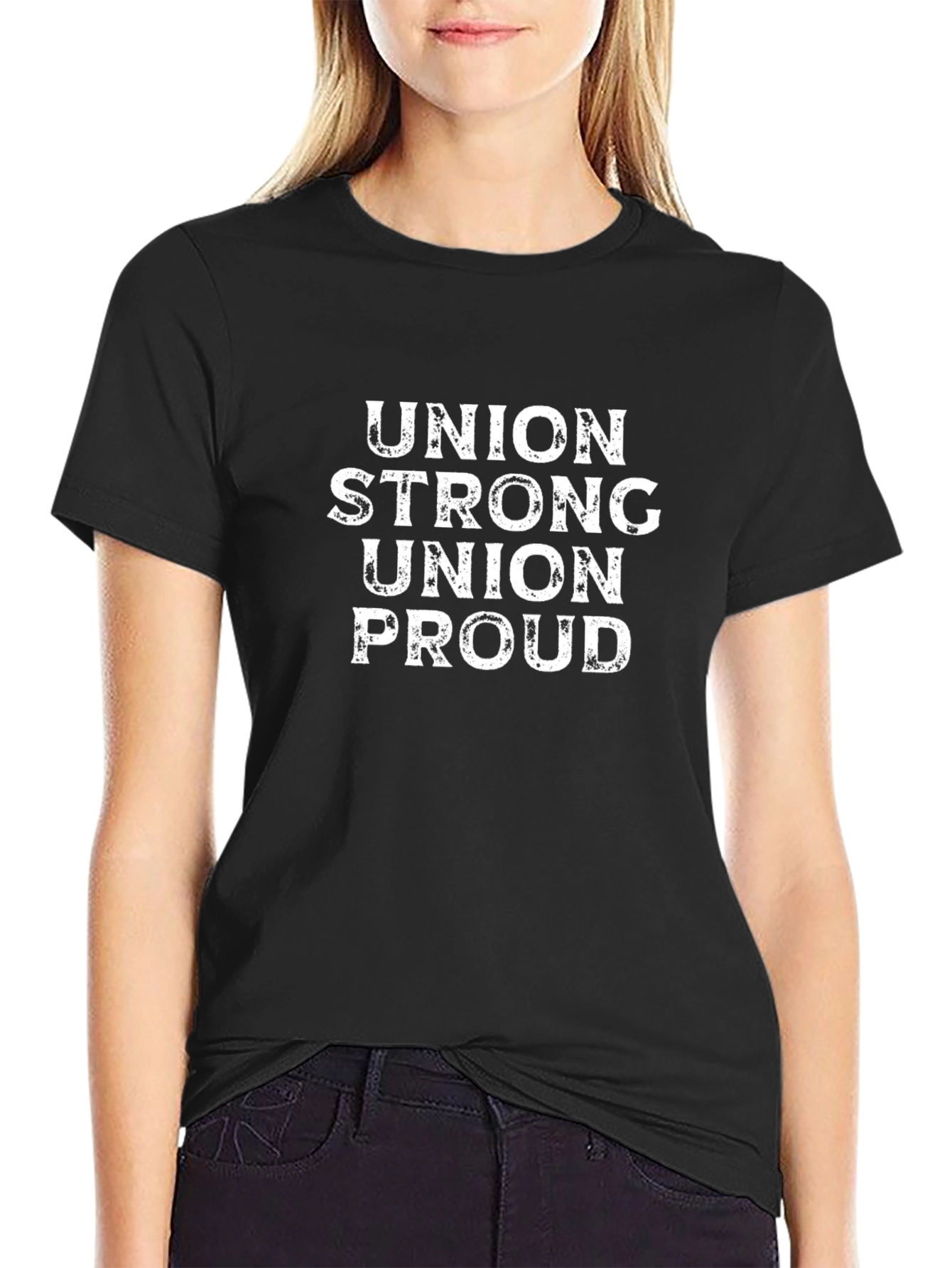 Union Strong Union Proud Black T-Shirt