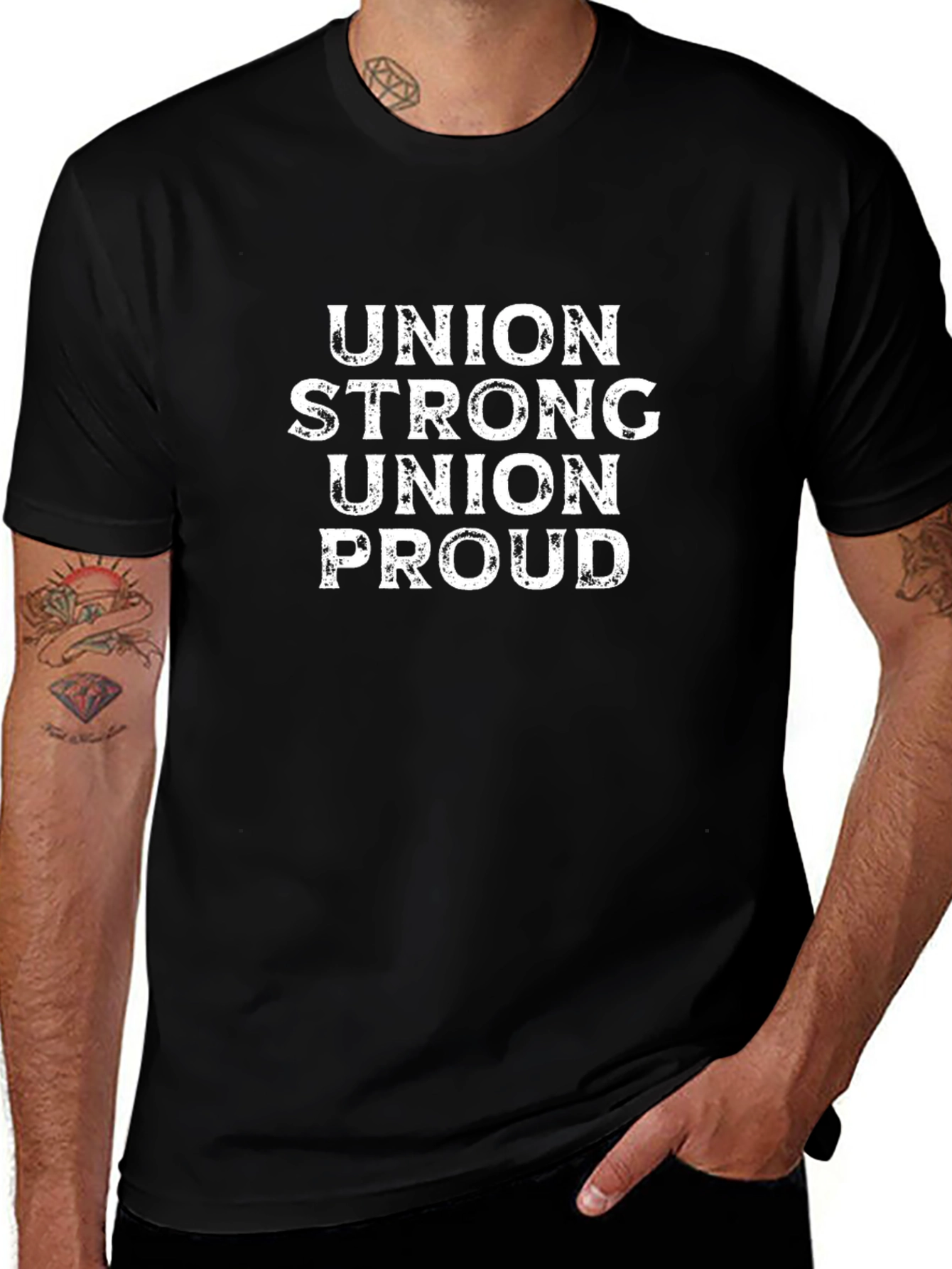 Union Strong Union Proud Black T-Shirt