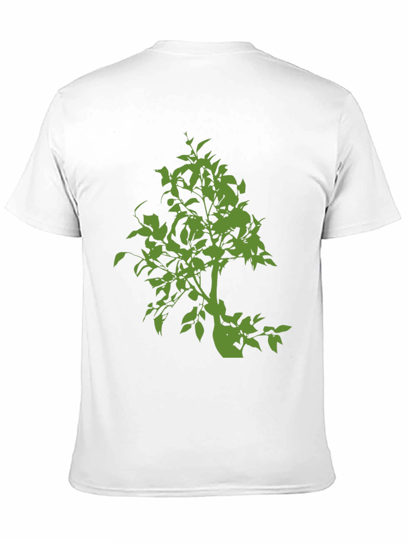 Green Tree Graphic Black T-Shirt